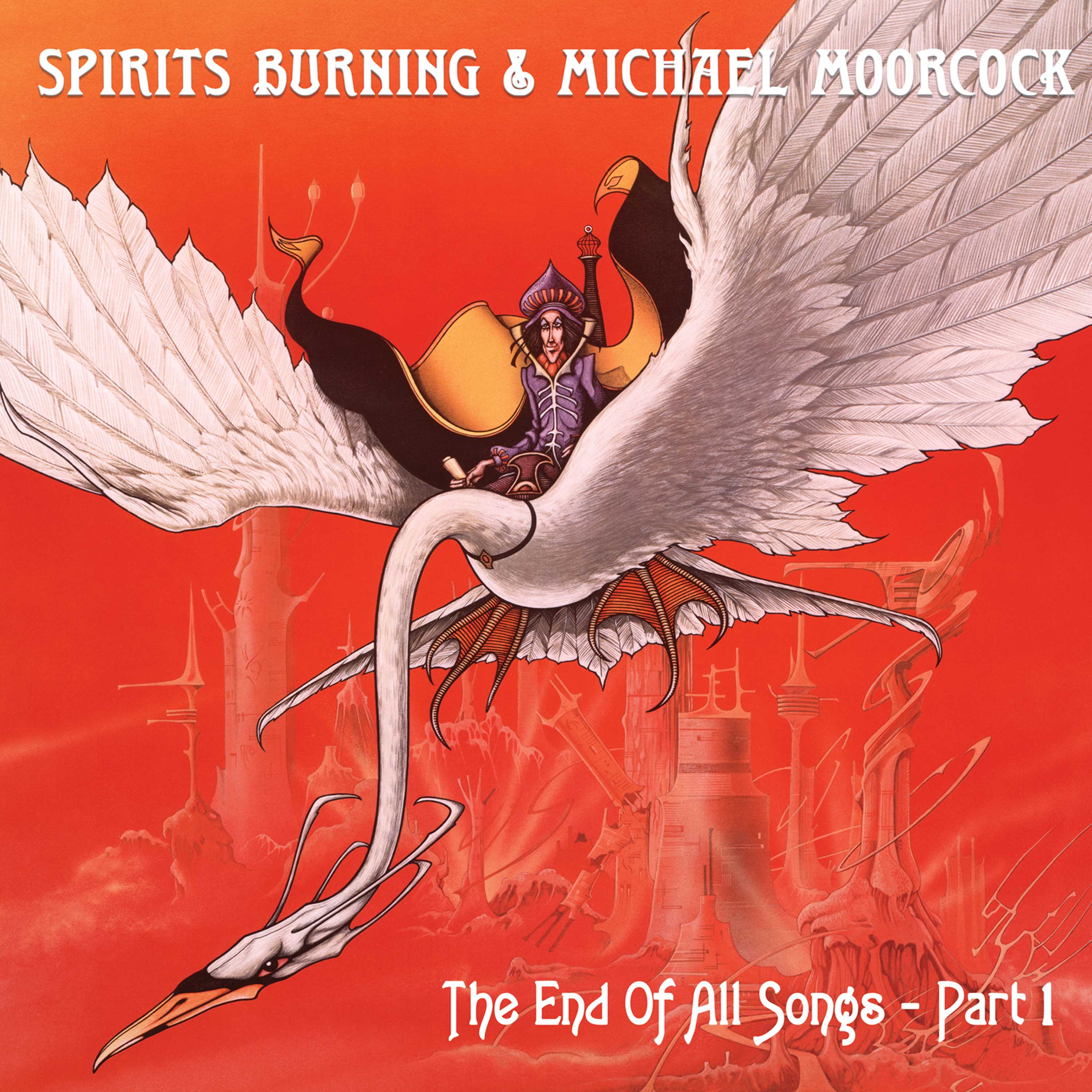 Spirits Burning & Michael Moorcock - The End Of All Songs - Part 1 (Orange Marble Vinyl) - Image 2