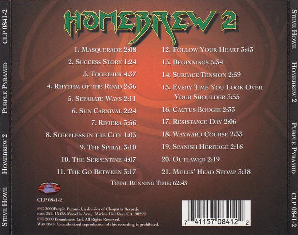 Steve Howe - Home Brew 2 (CD) - Image 2