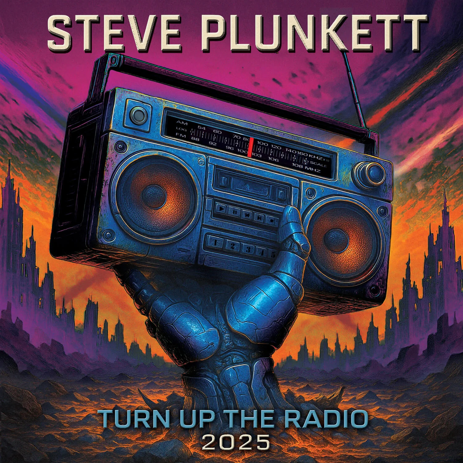 Steve Plunkett - Turn Up The Radio 2025 (Blue Vinyl LP) - Image 3