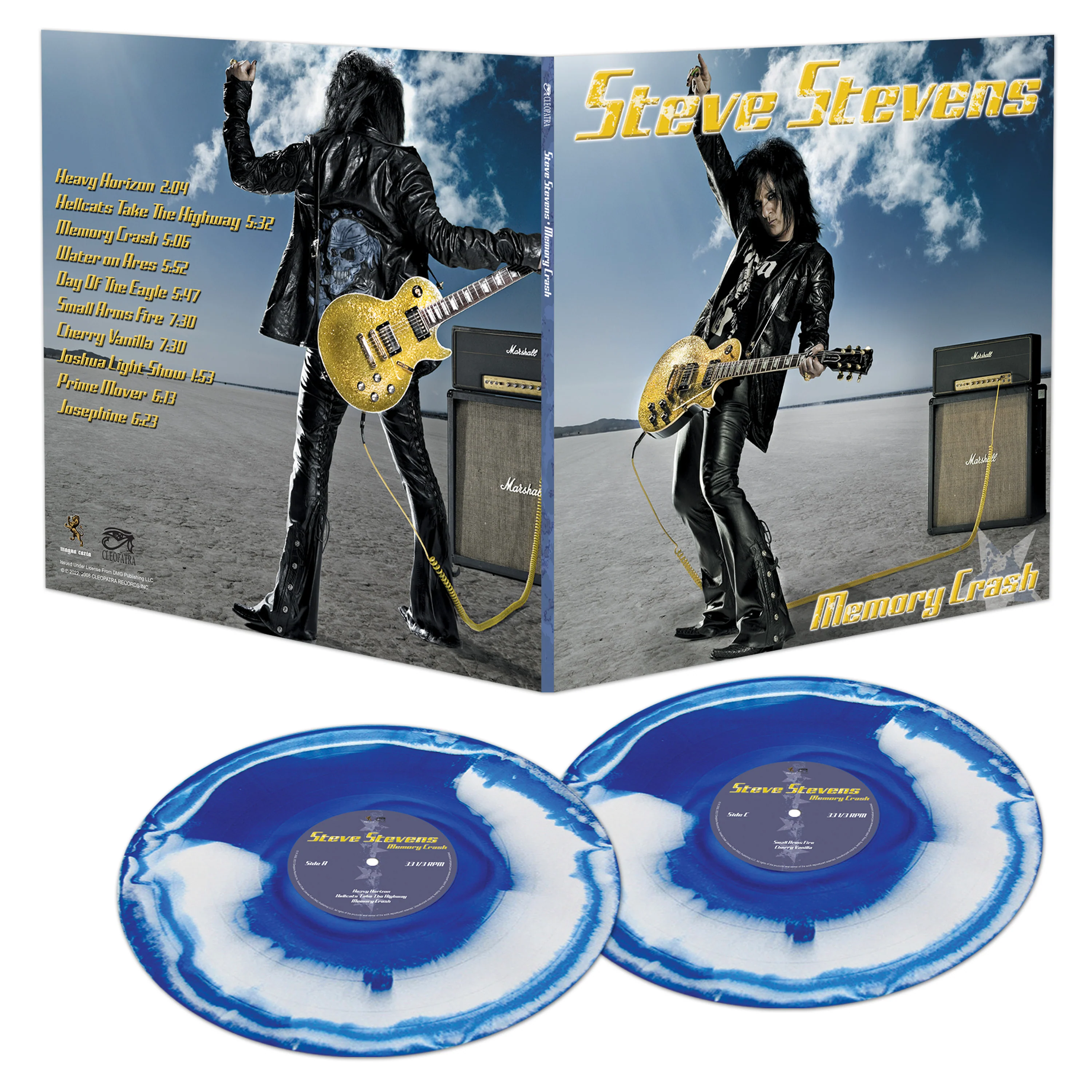 Steve Stevens - Memory Crash (Blue & White Haze Vinyl) - Image 2