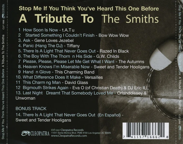 Stop Me If You Think You’ve Heard This One Before - A Tribute To The Smiths (CD) - Image 2