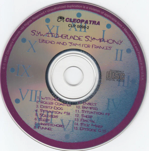 Switchblade Symphony - Bread And Jam For Frances (CD) - Image 3