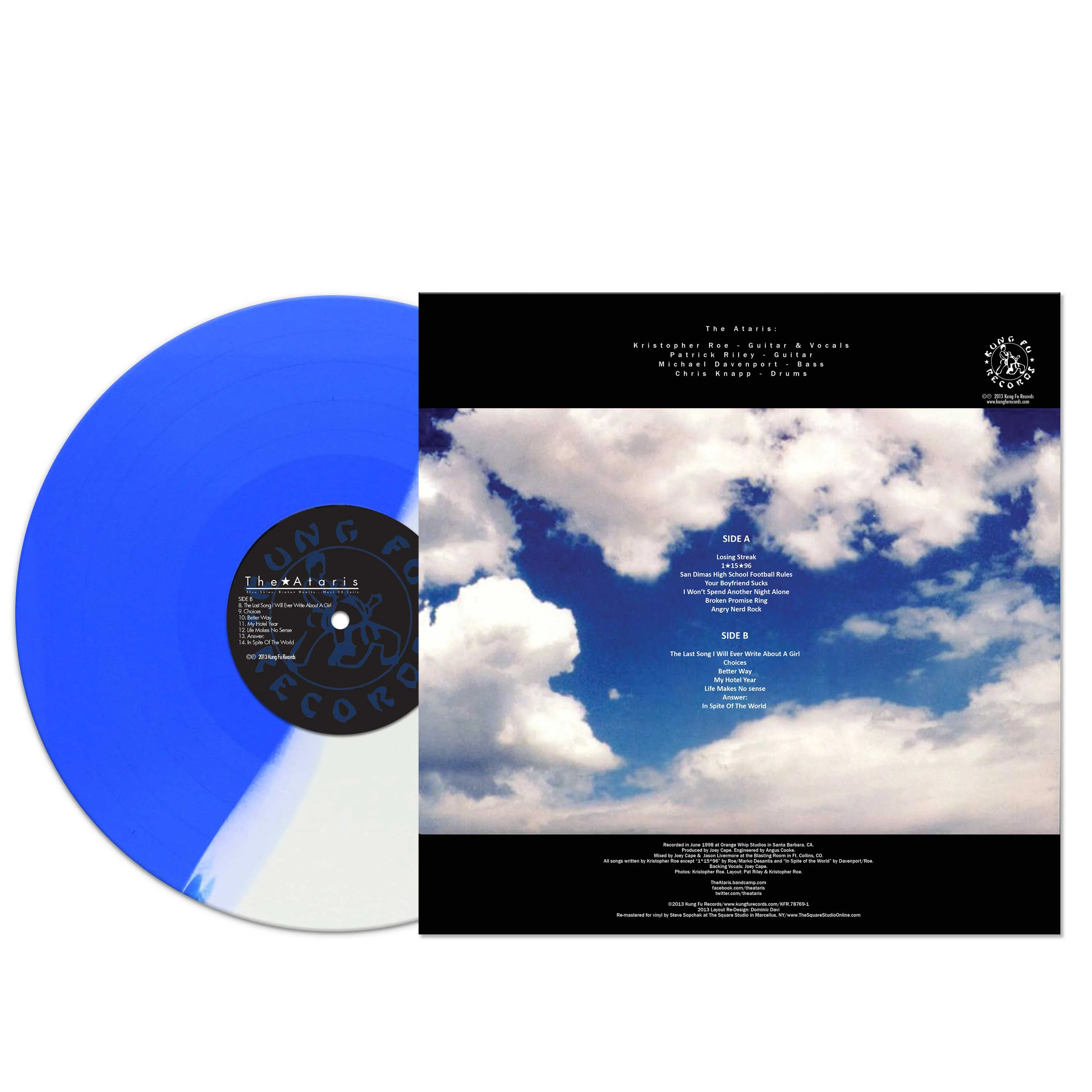 The Ataris - Blue Skies, Broken Hearts...Next 12 Exits (Blue-White Split Color Vinyl) - Image 2