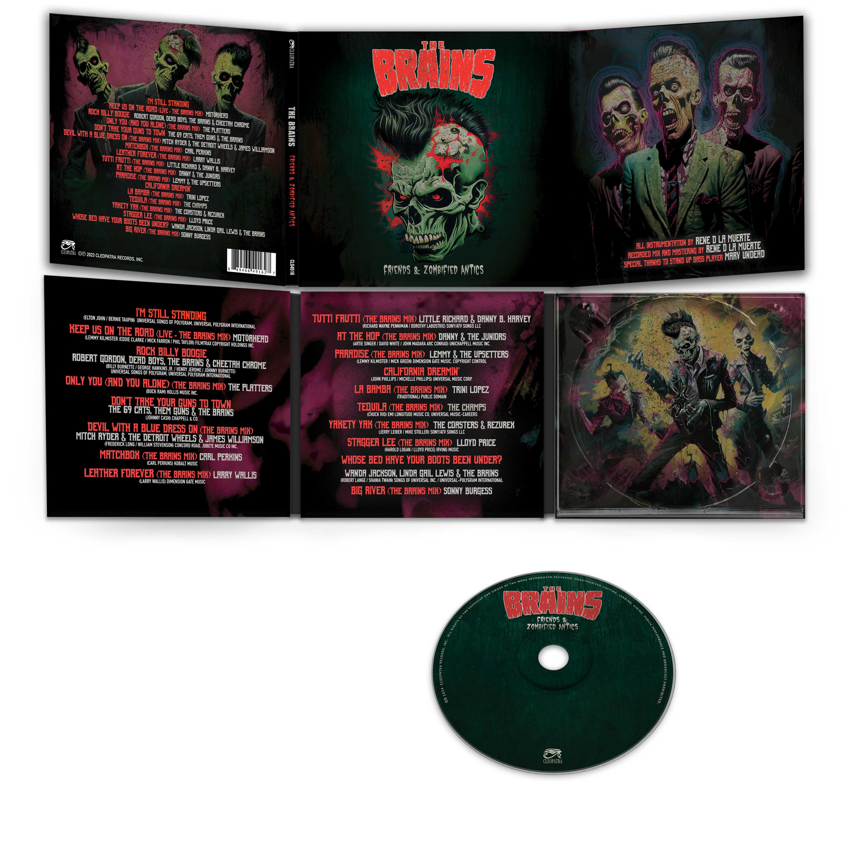 The Brains - Friends & Zombified Antics (CD) - Image 2