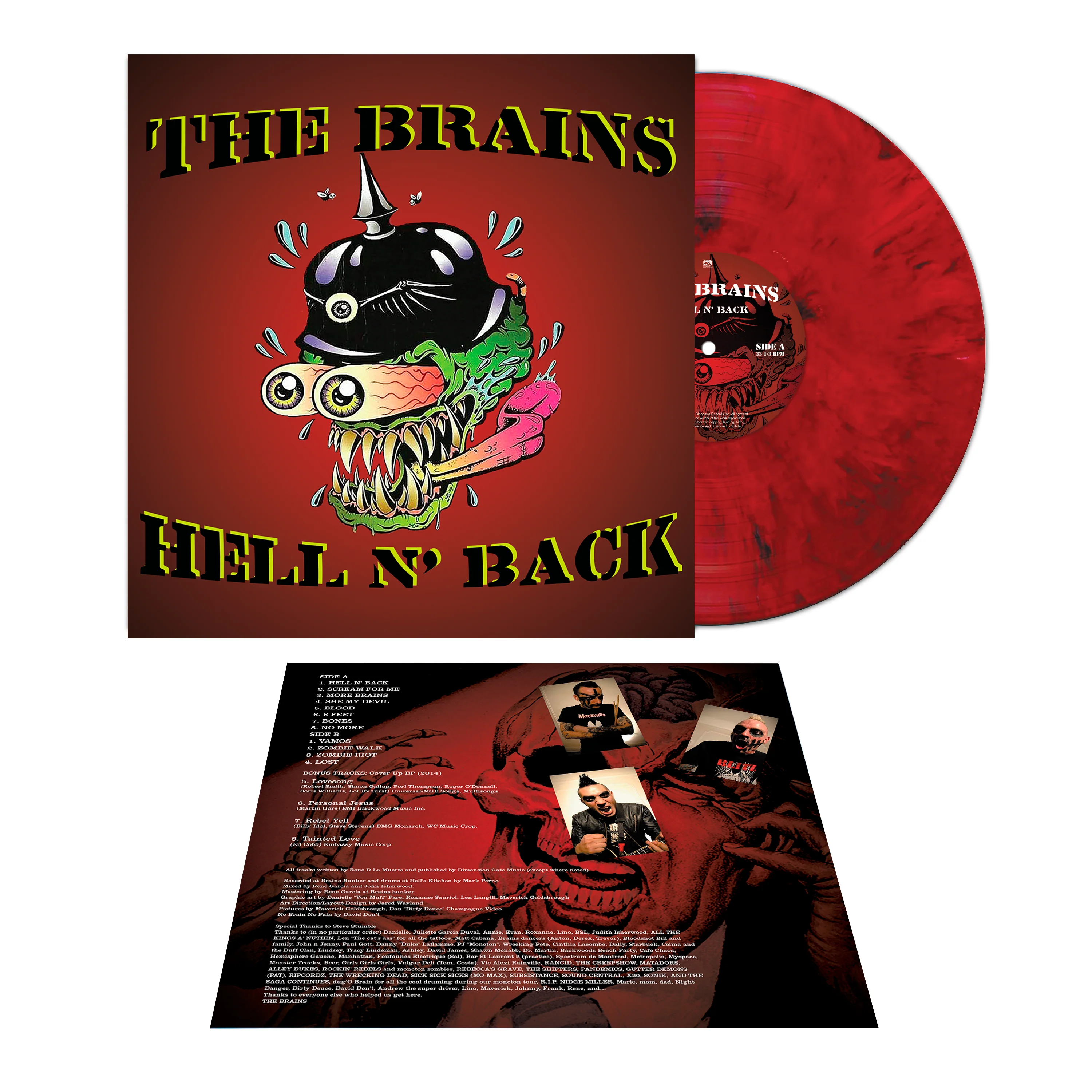 The Brains - Hell N' Back (Red Marble Vinyl) - Image 2
