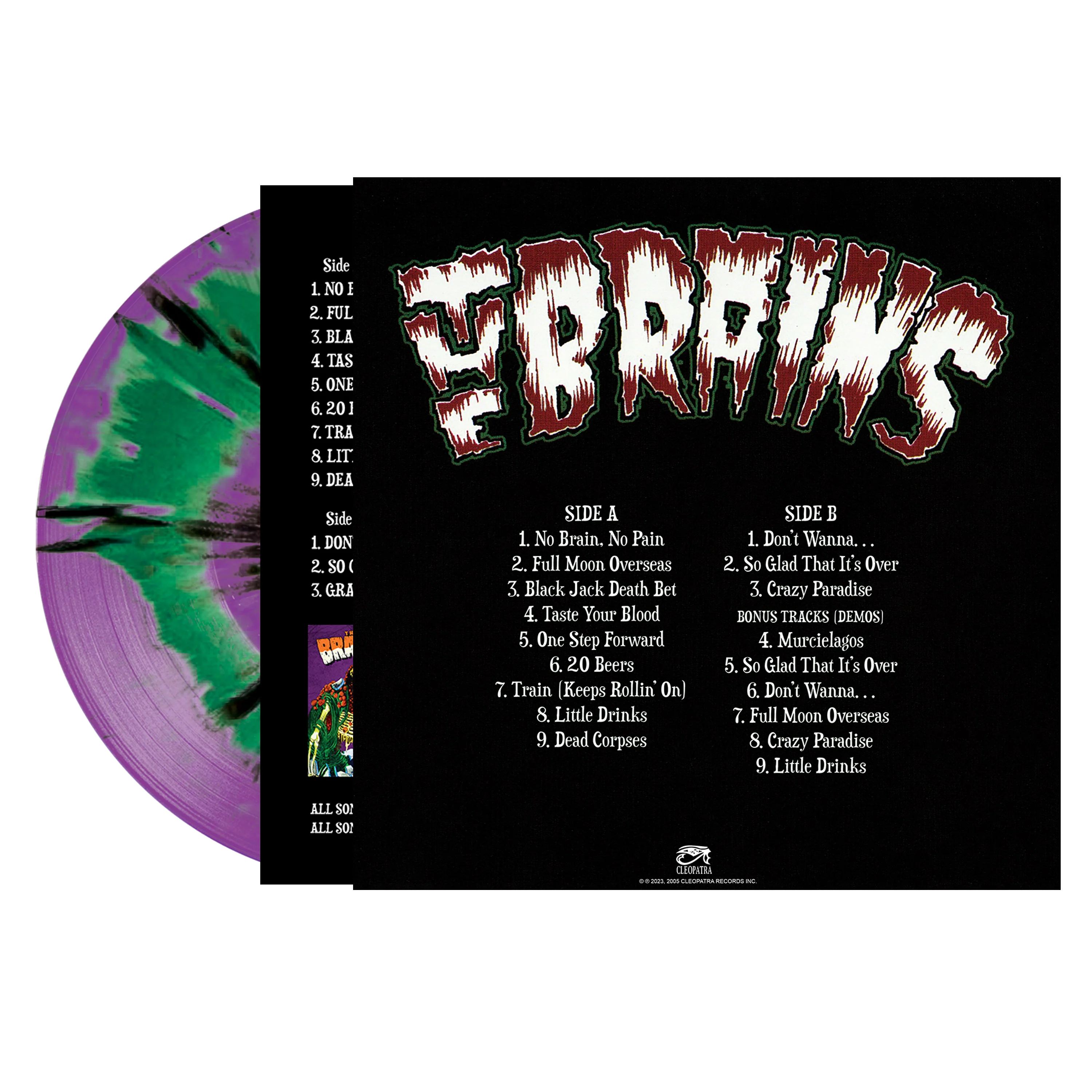 The Brains - No Brain, No Pain (Purple-Green Haze Splatter Vinyl) - Image 4