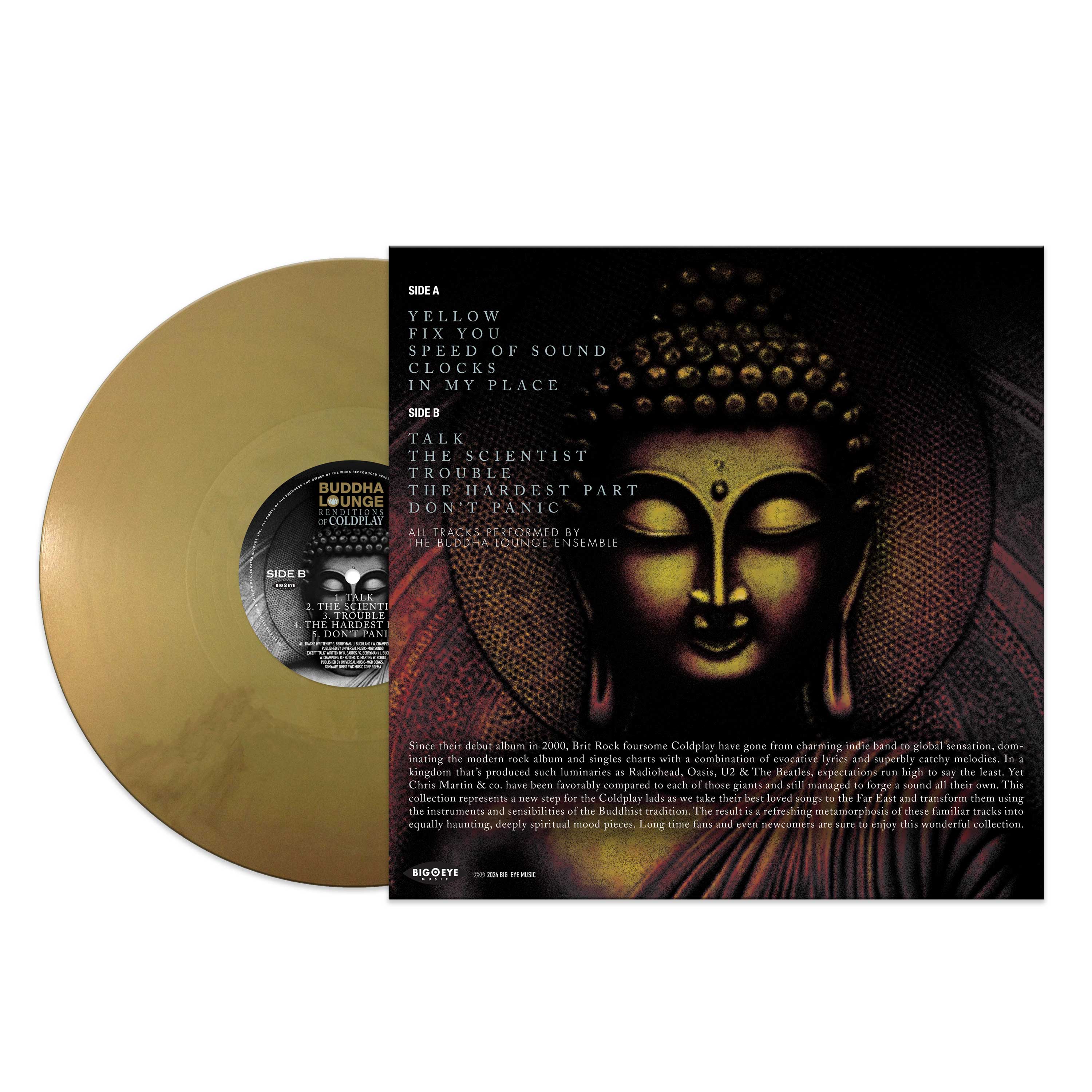 The Buddha Lounge Ensemble - Buddha Lounge Renditions Of Coldplay (Gold Vinyl) - Image 2