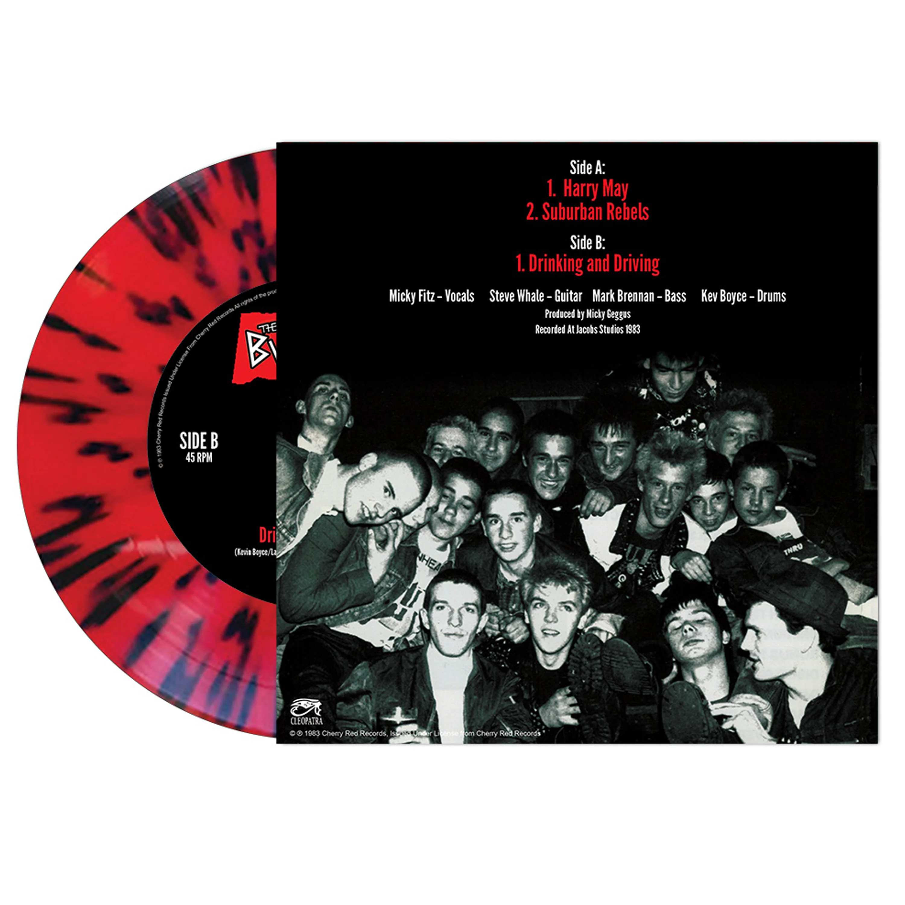 The Business - Harry May (Red-Black Splatter 7" Vinyl) - Image 2