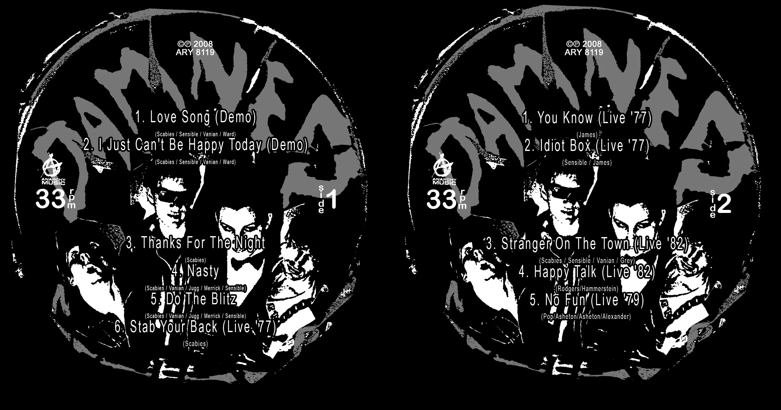 The Damned - The Chaos Years Live & Studio Demos 1977-1982 (White Vinyl) - Image 3