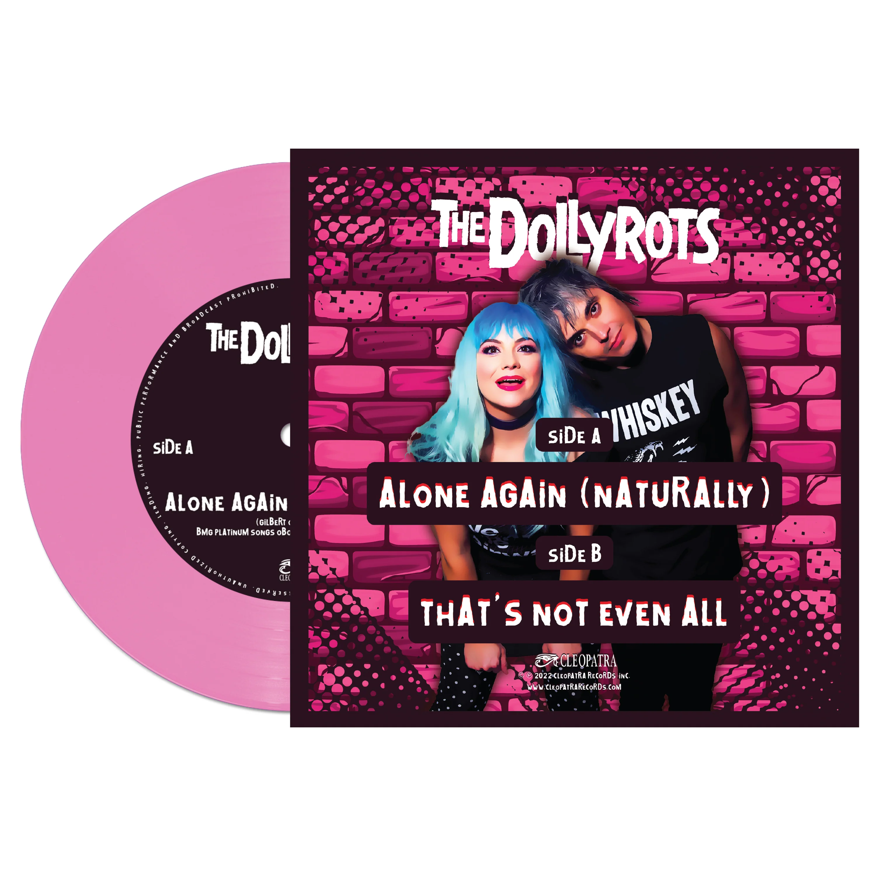 The Dollyrots - Alone Again (Naturally) (Limited Edition Pink 7" Vinyl) - Image 2