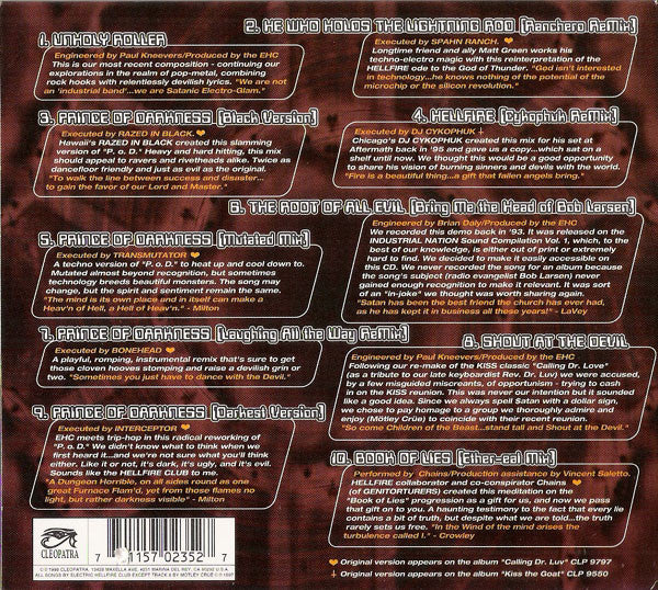 The Electric Hellfire Club - Unholy Roller (CD) - Image 2