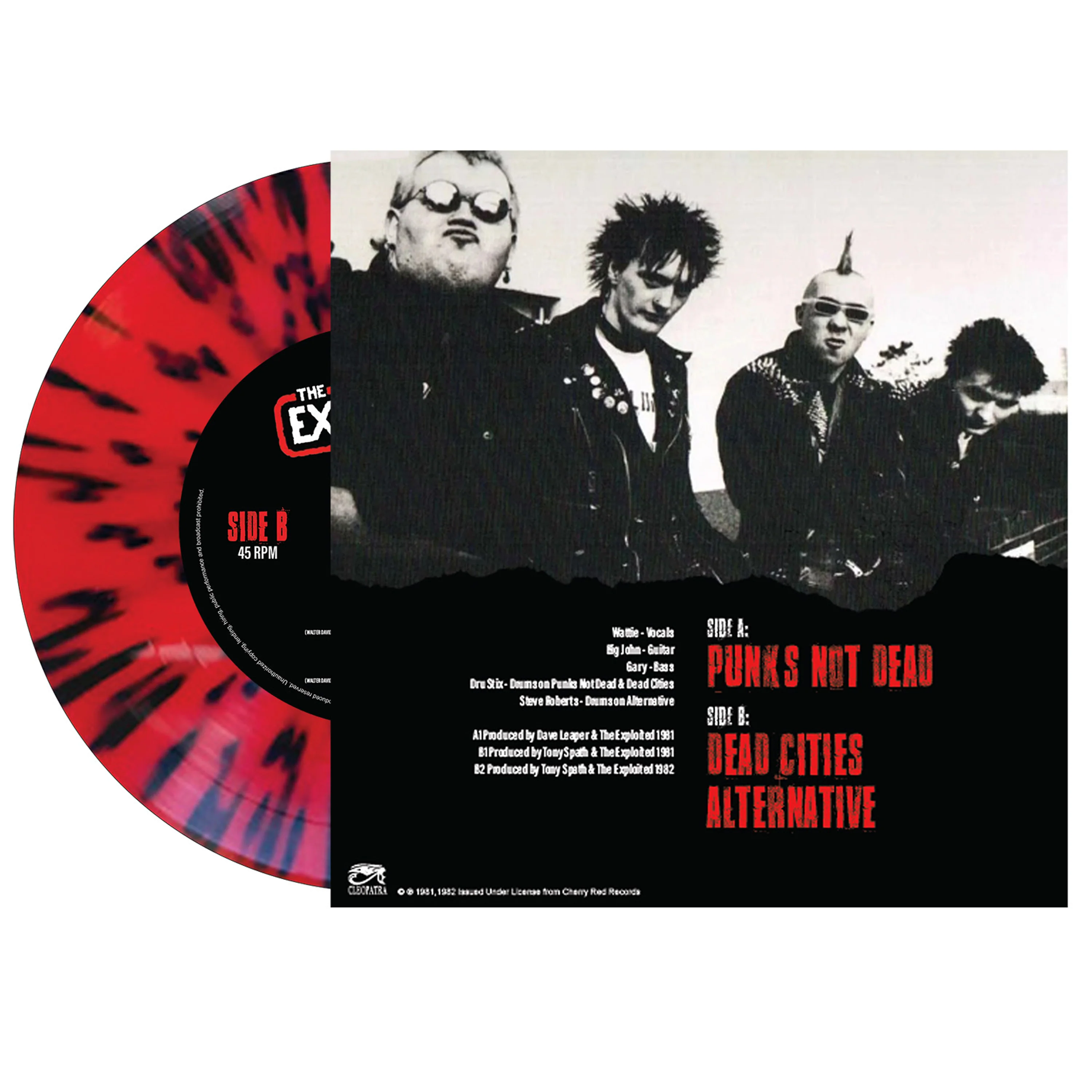 The Exploited - Punks Not Dead (Red Splatter 7" Vinyl) - Image 2