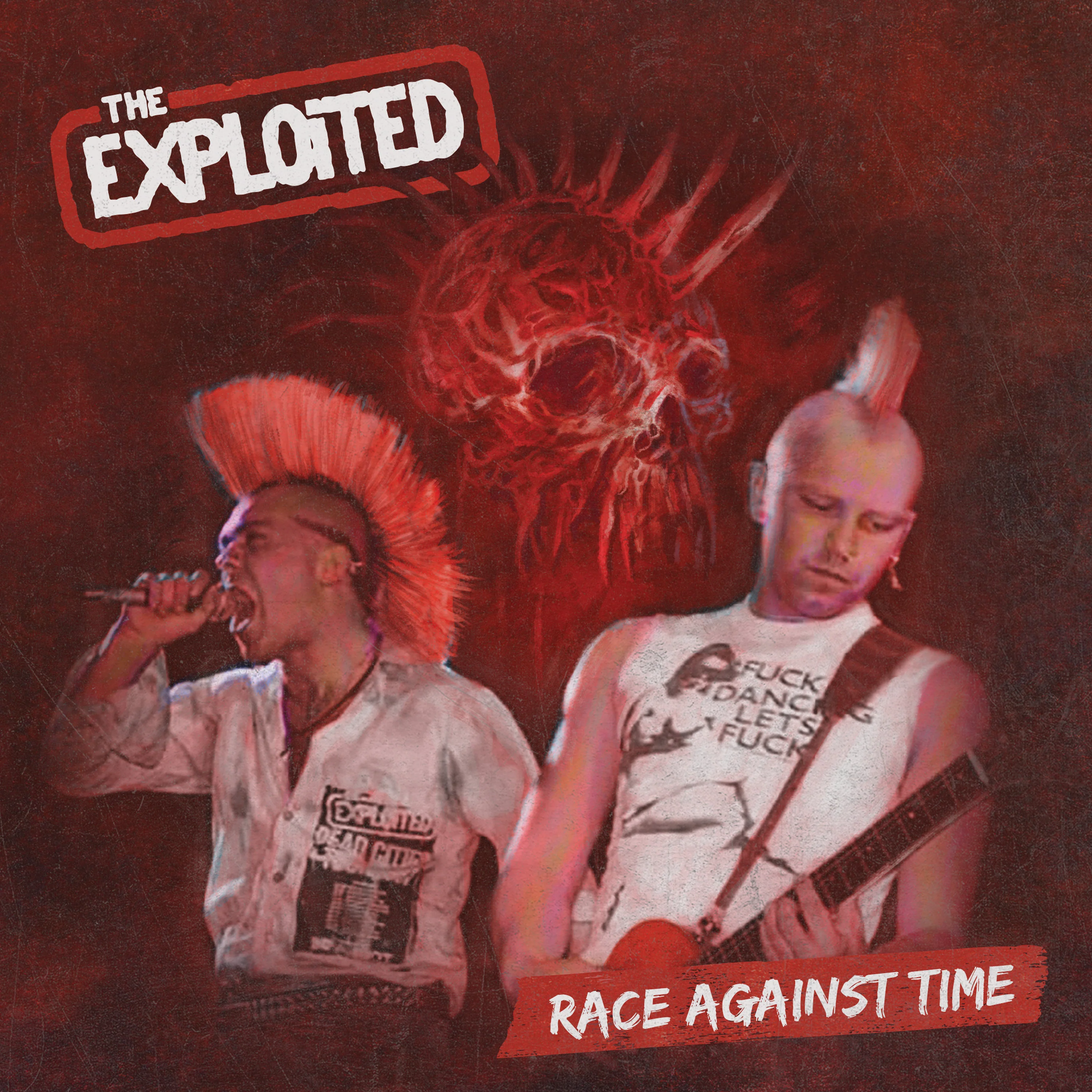 The Exploited - Race Against Time (Red Marble 7" Vinyl) - Image 3