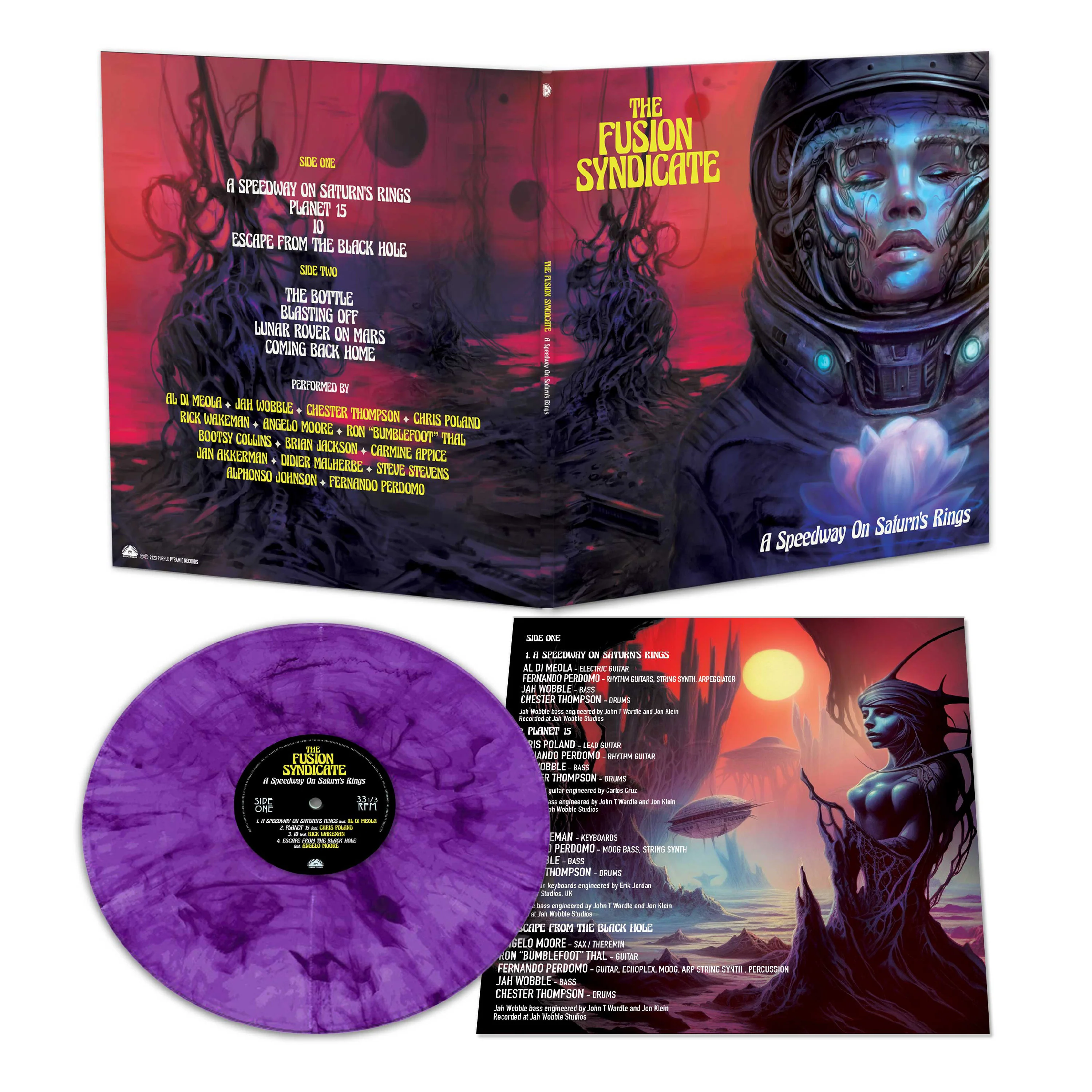 The Fusion Syndicate - A Speedway on Saturn's Ring (Purple Marble Vinyl) - Image 2