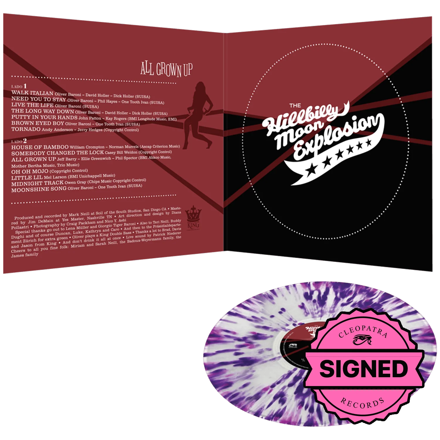 The Hillbilly Moon Explosion - All Grown Up (Limited Edition Splatter Vinyl - Signed by All Band Members) - Image 3