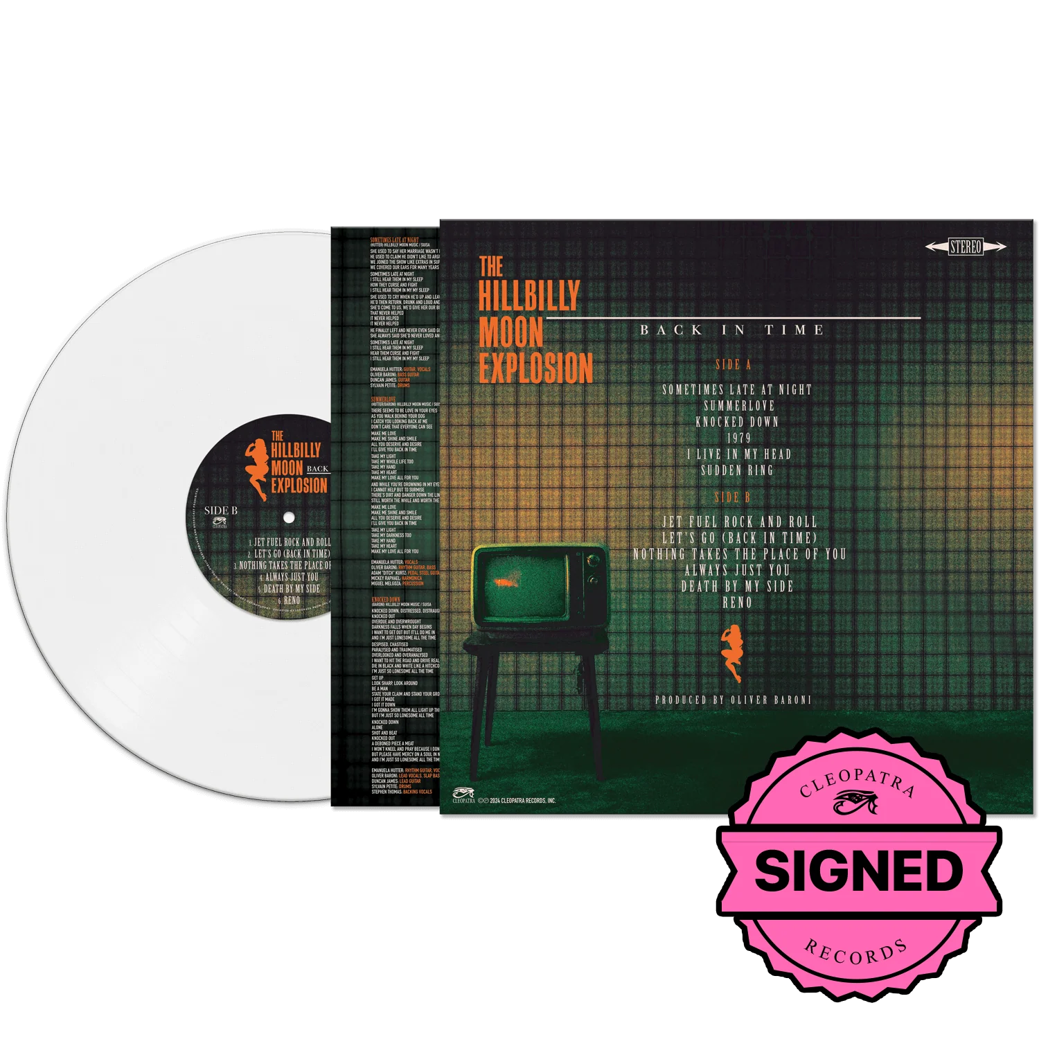 The Hillbilly Moon Explosion - Back In Time (White Vinyl - Signed by All Band Members) - Image 3