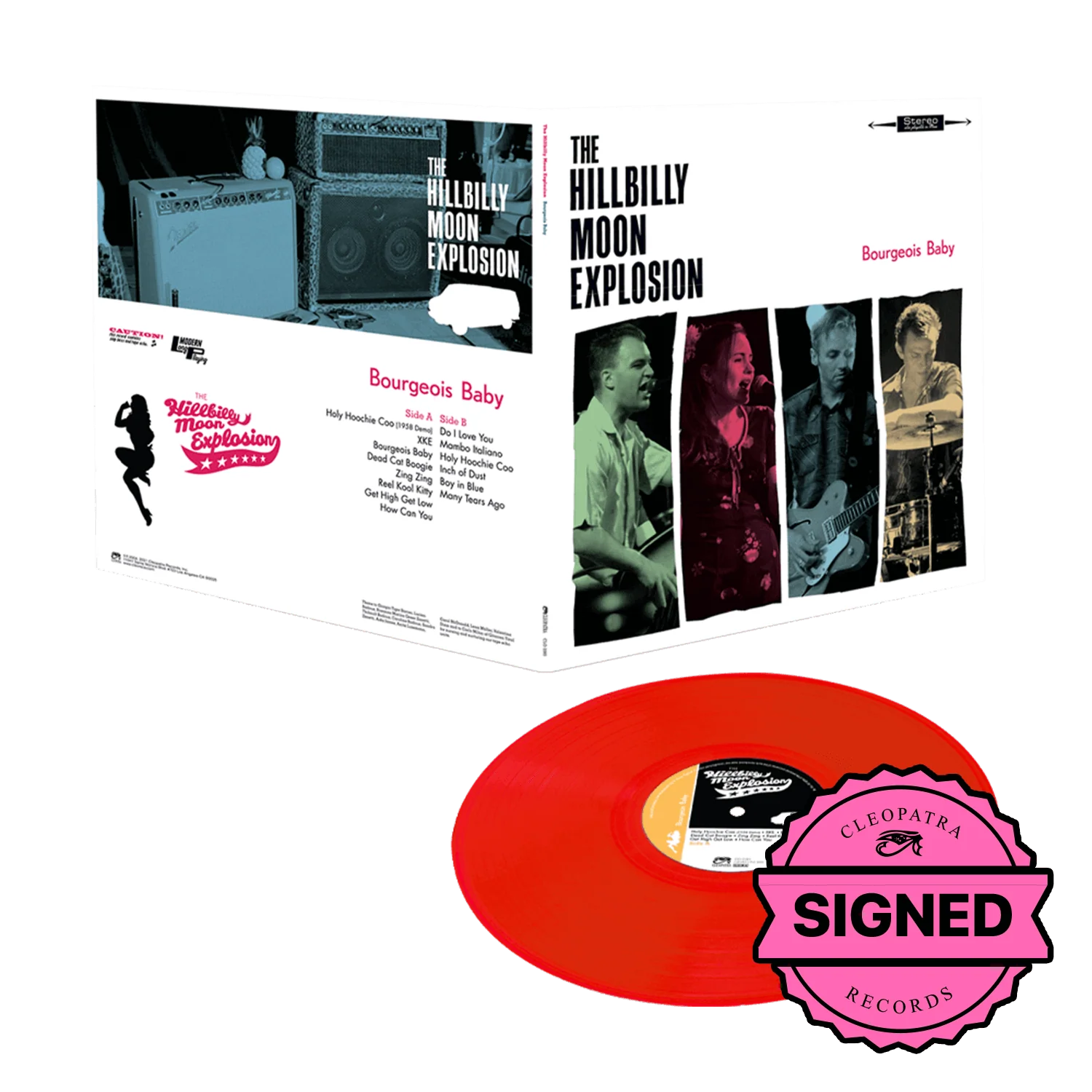 The Hillbilly Moon Explosion - Bourgeois Baby (Limited Edition Red Vinyl - Signed by All Members) - Image 3