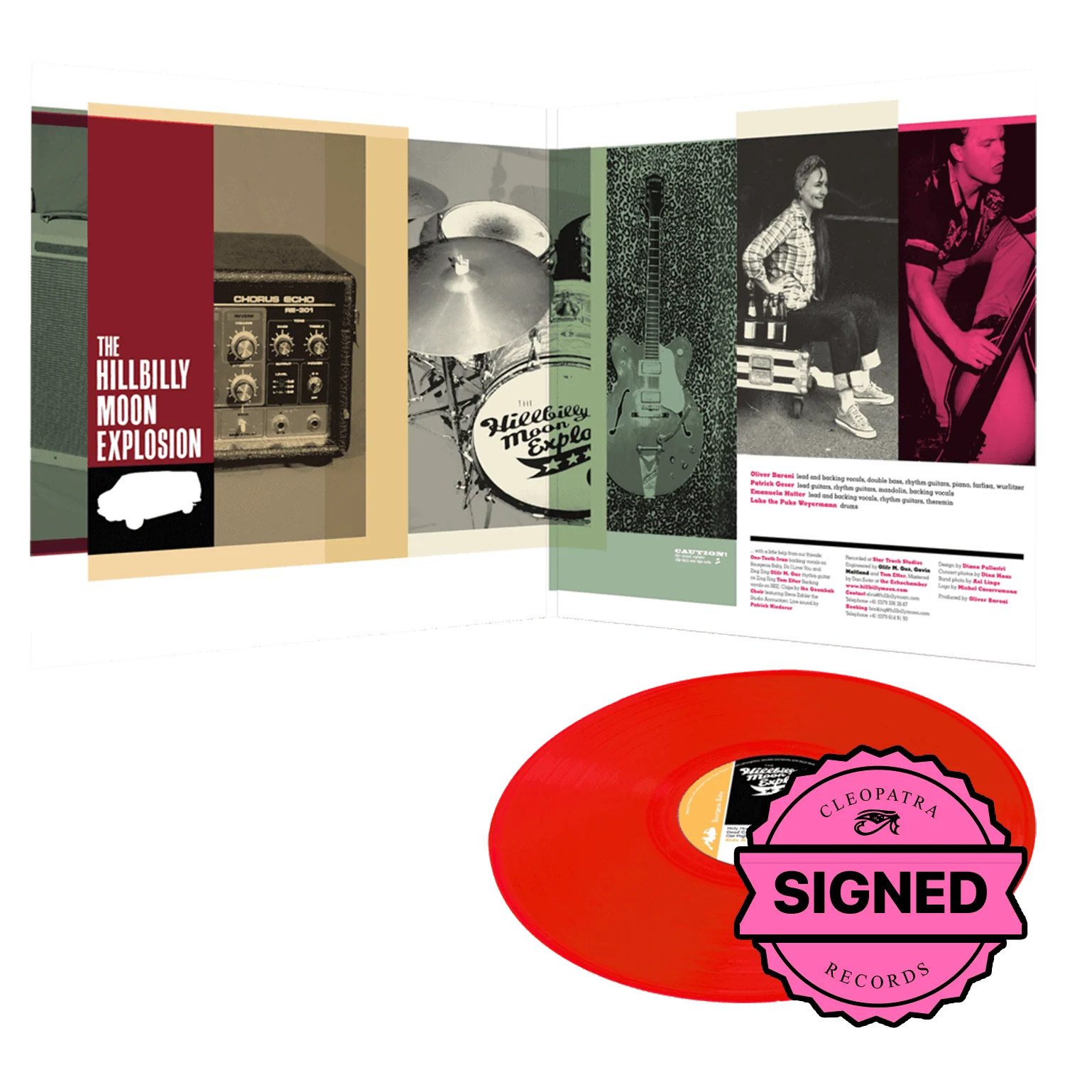 The Hillbilly Moon Explosion - Bourgeois Baby (Limited Edition Red Vinyl - Signed by All Members) - Image 4