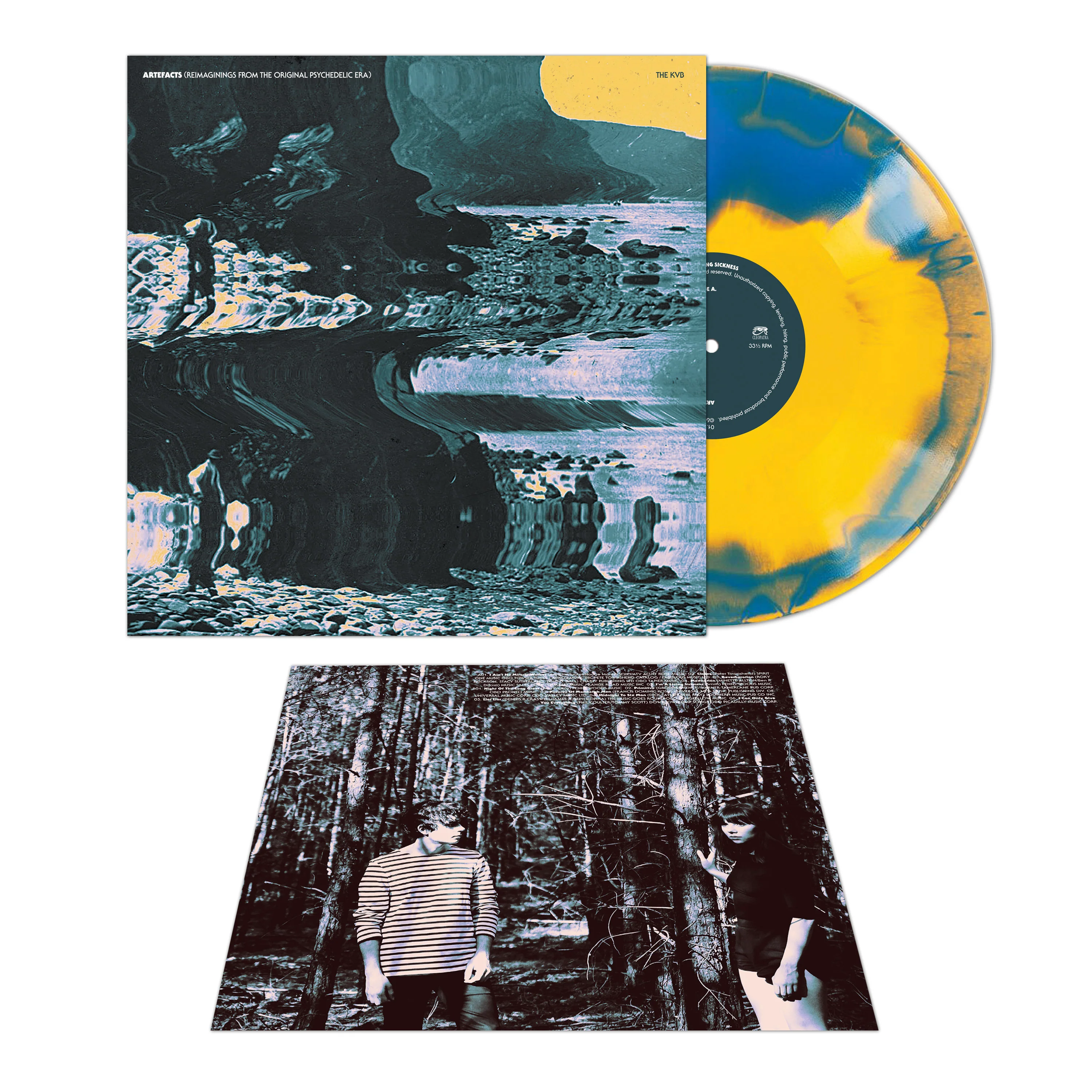 The KVB  - Artefacts (Reimaginings From The Original Psychedelic Era (Blue-Yellow Haze Vinyl) - Image 2
