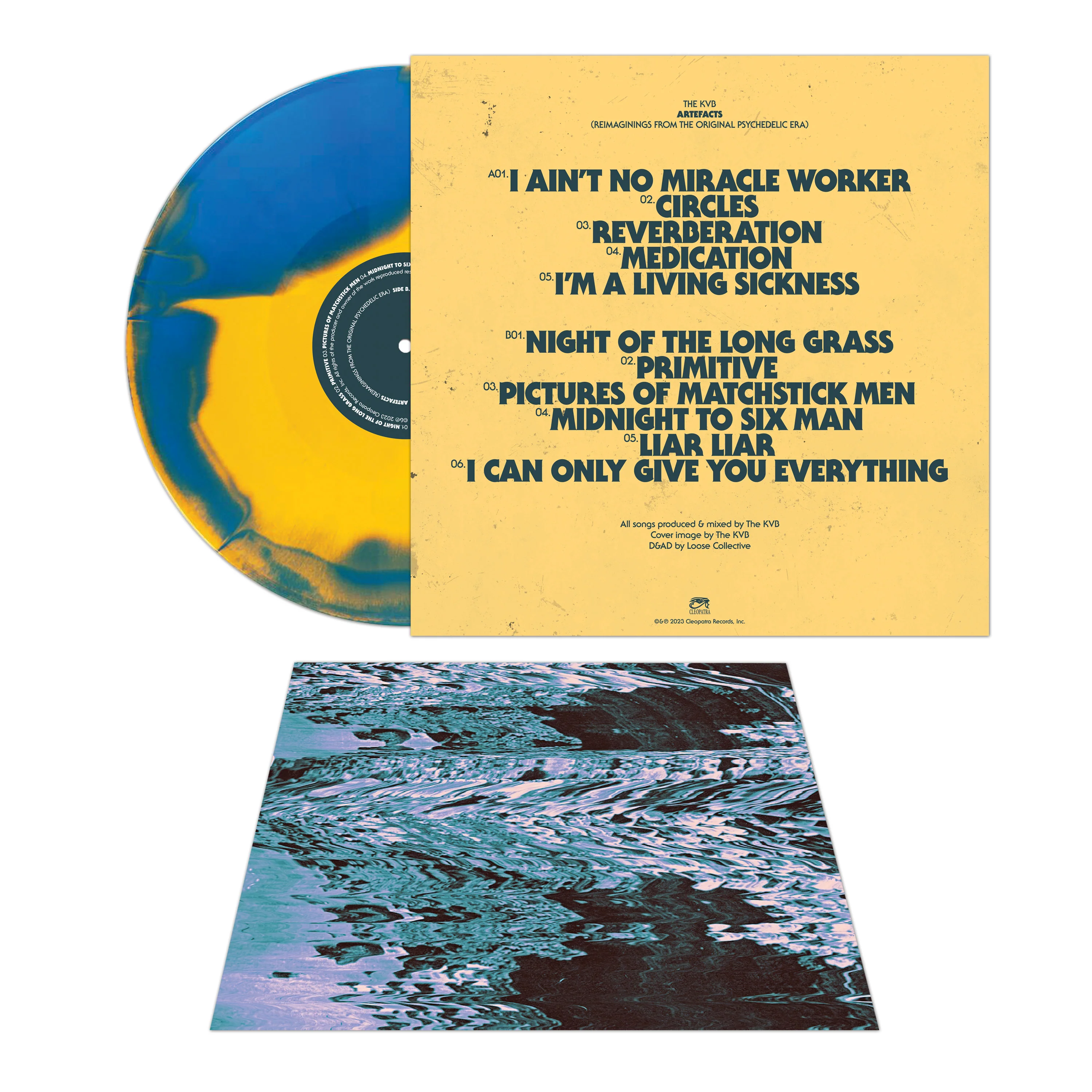 The KVB  - Artefacts (Reimaginings From The Original Psychedelic Era (Blue-Yellow Haze Vinyl) - Image 3