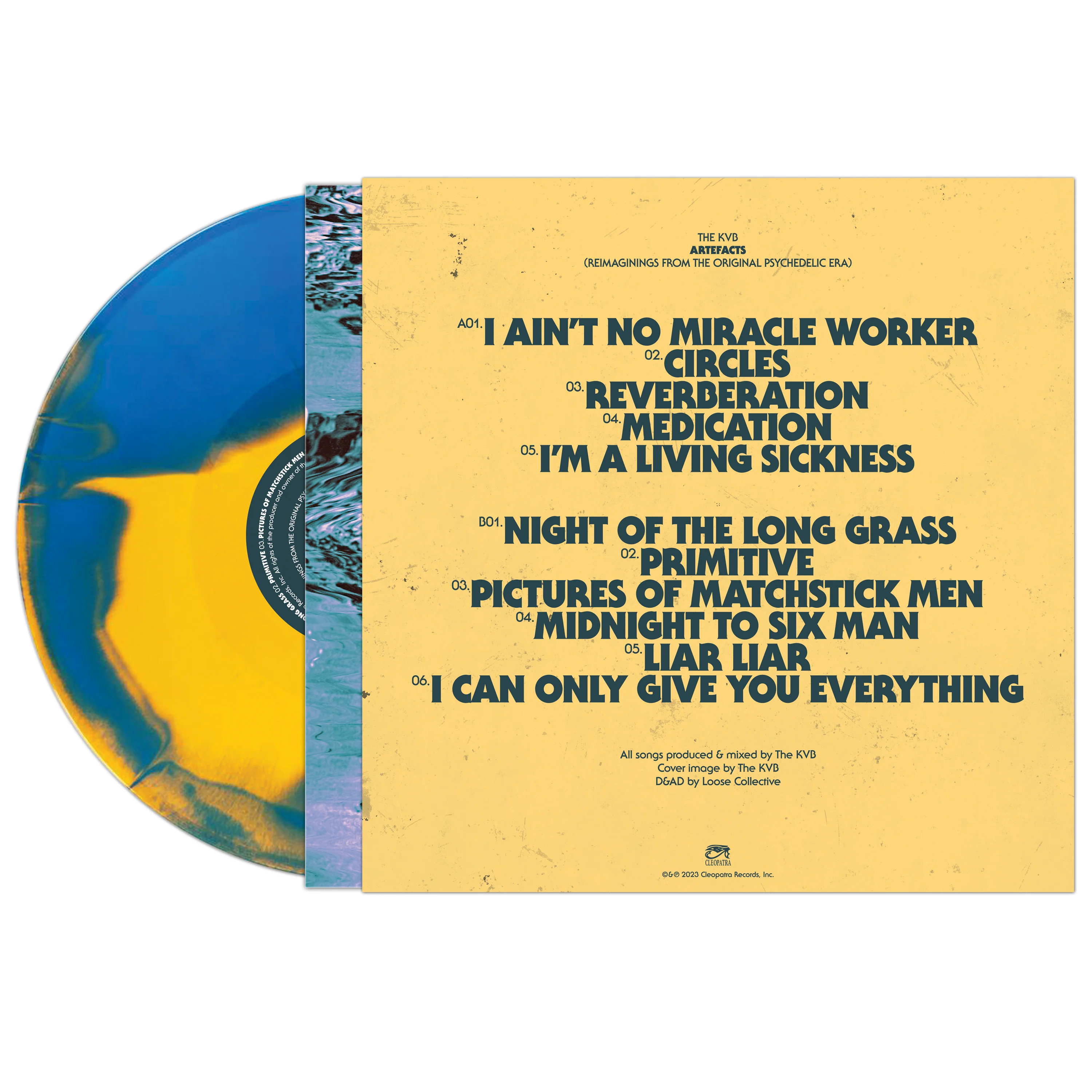 The KVB  - Artefacts (Reimaginings From The Original Psychedelic Era (Blue-Yellow Haze Vinyl) - Image 4