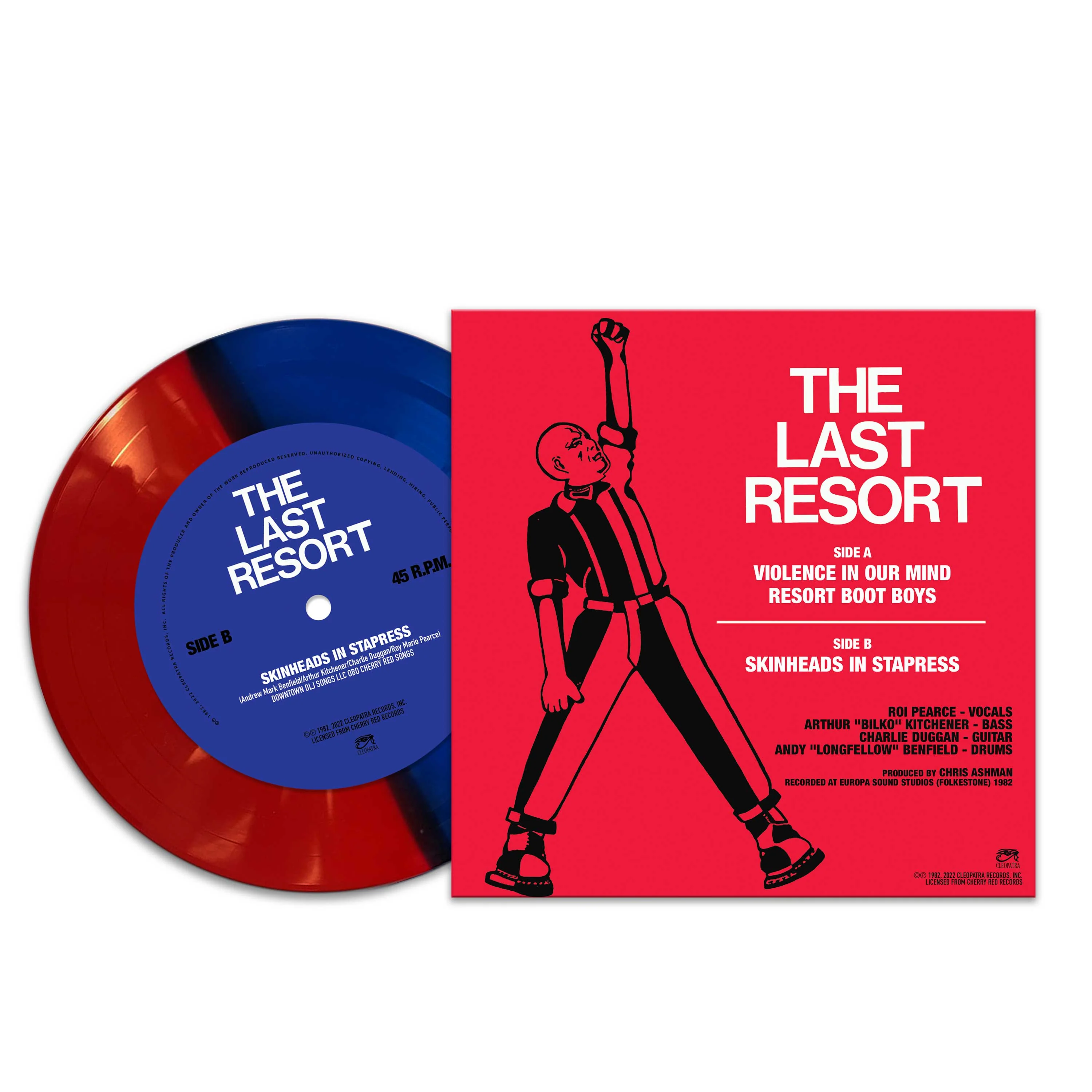 The Last Resort - Violence In Our Minds (Red-Blue Split 7" Vinyl) - Image 2
