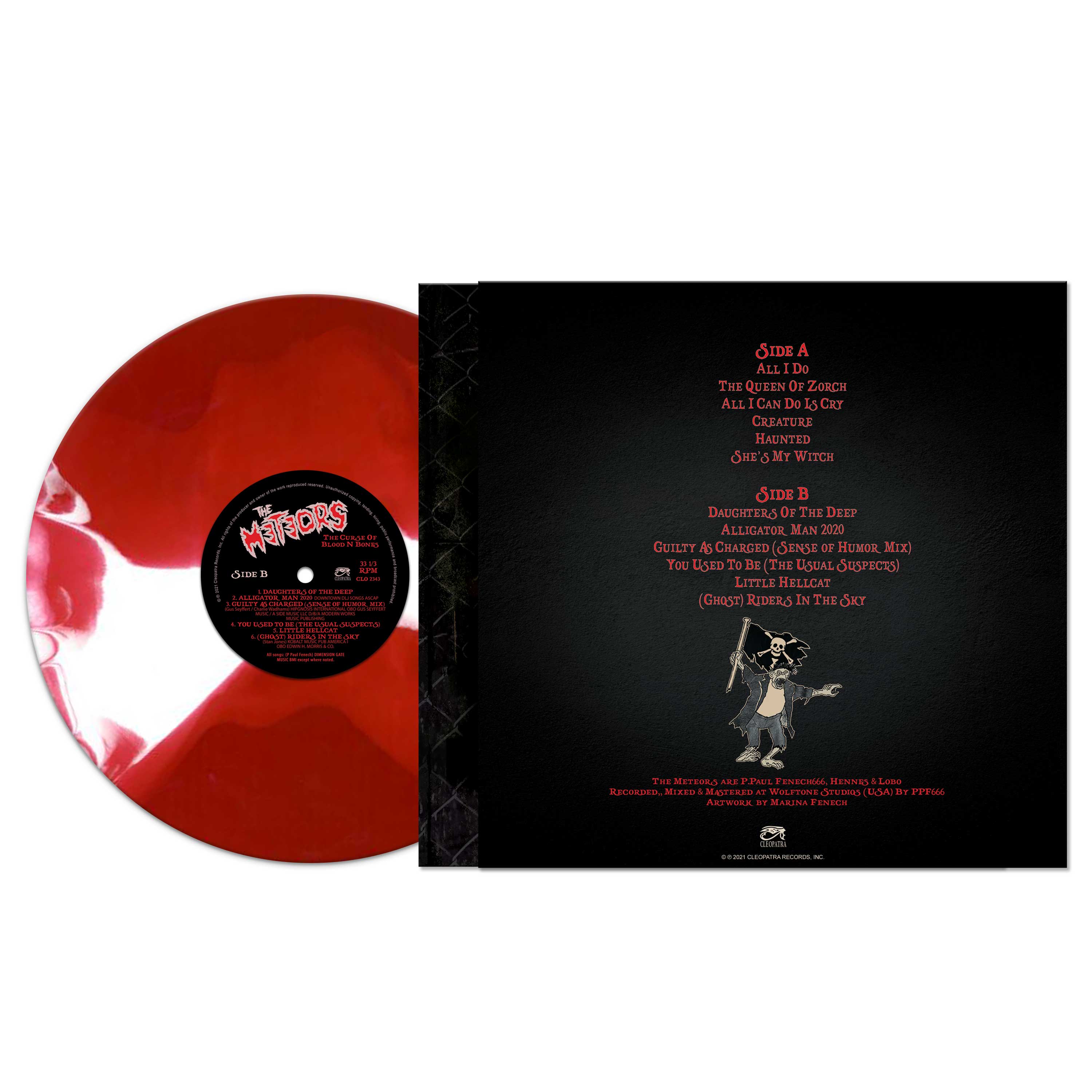 The Meteors - The Curse of Blood N Bones (Red-White Haze Vinyl LP) - Image 2