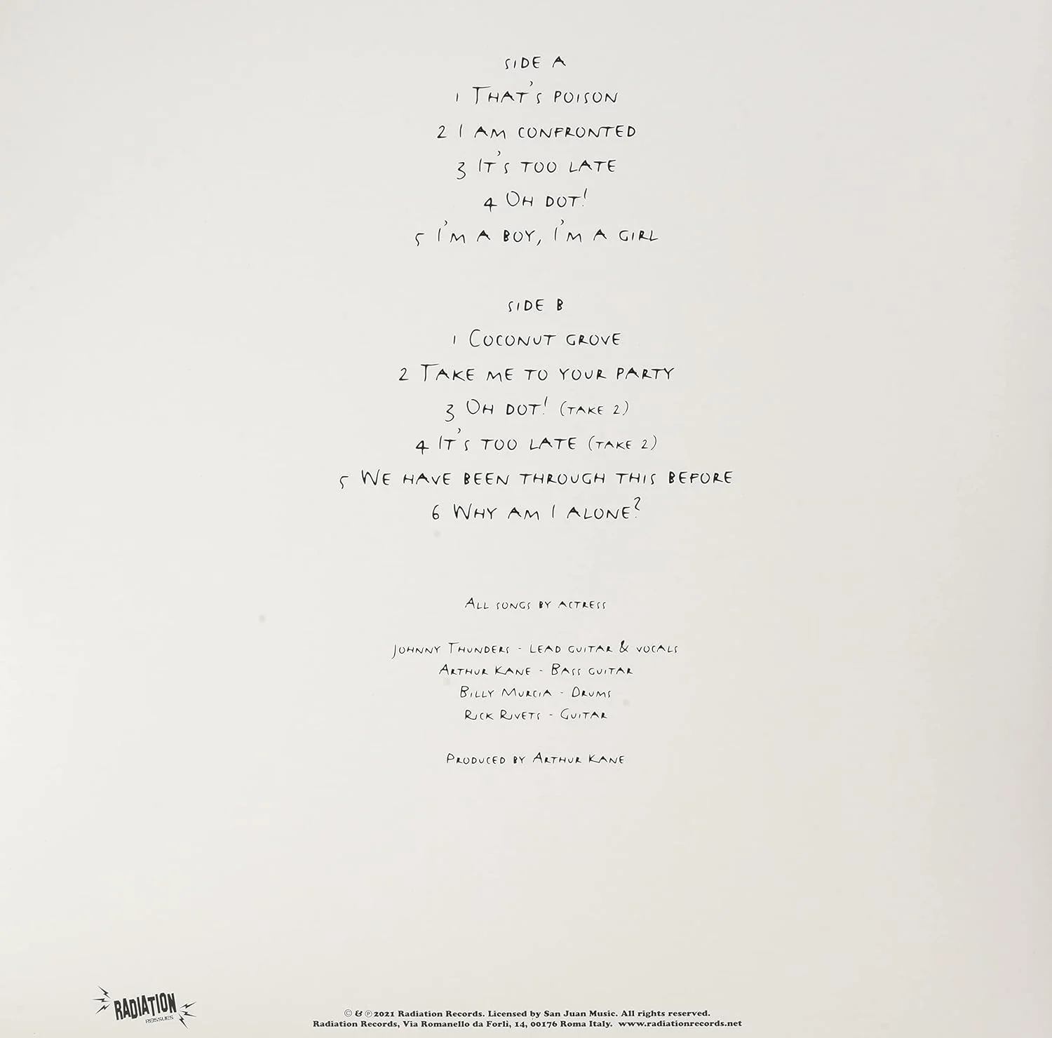 The New York Dolls - Actress: Birth Of The New York Dolls (Pink LP) - Image 2