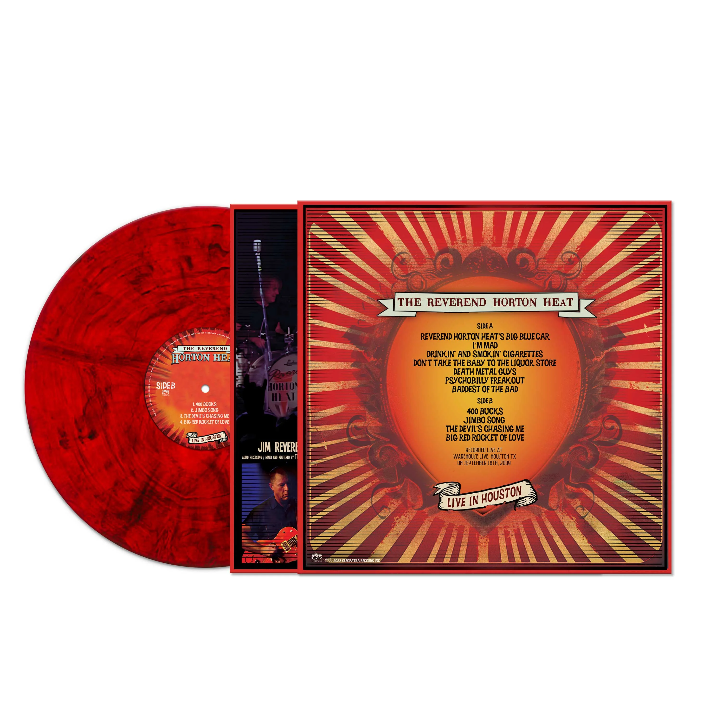 The Reverend Horton Heat - Live In Houston (Red Marble Vinyl) - Image 2
