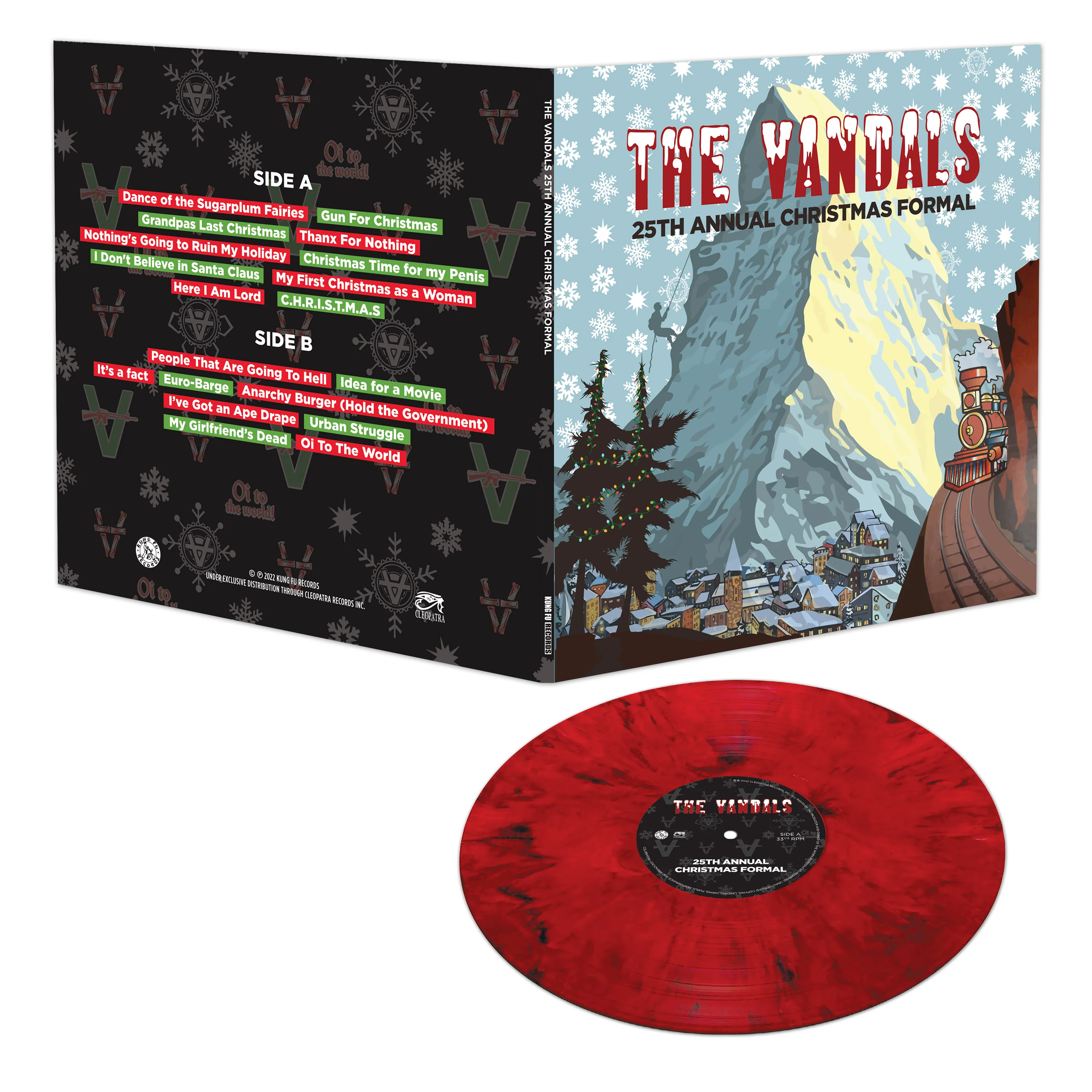 The Vandals - 25th Annual Christmas Formal (Red Marble Vinyl LP) - Image 2