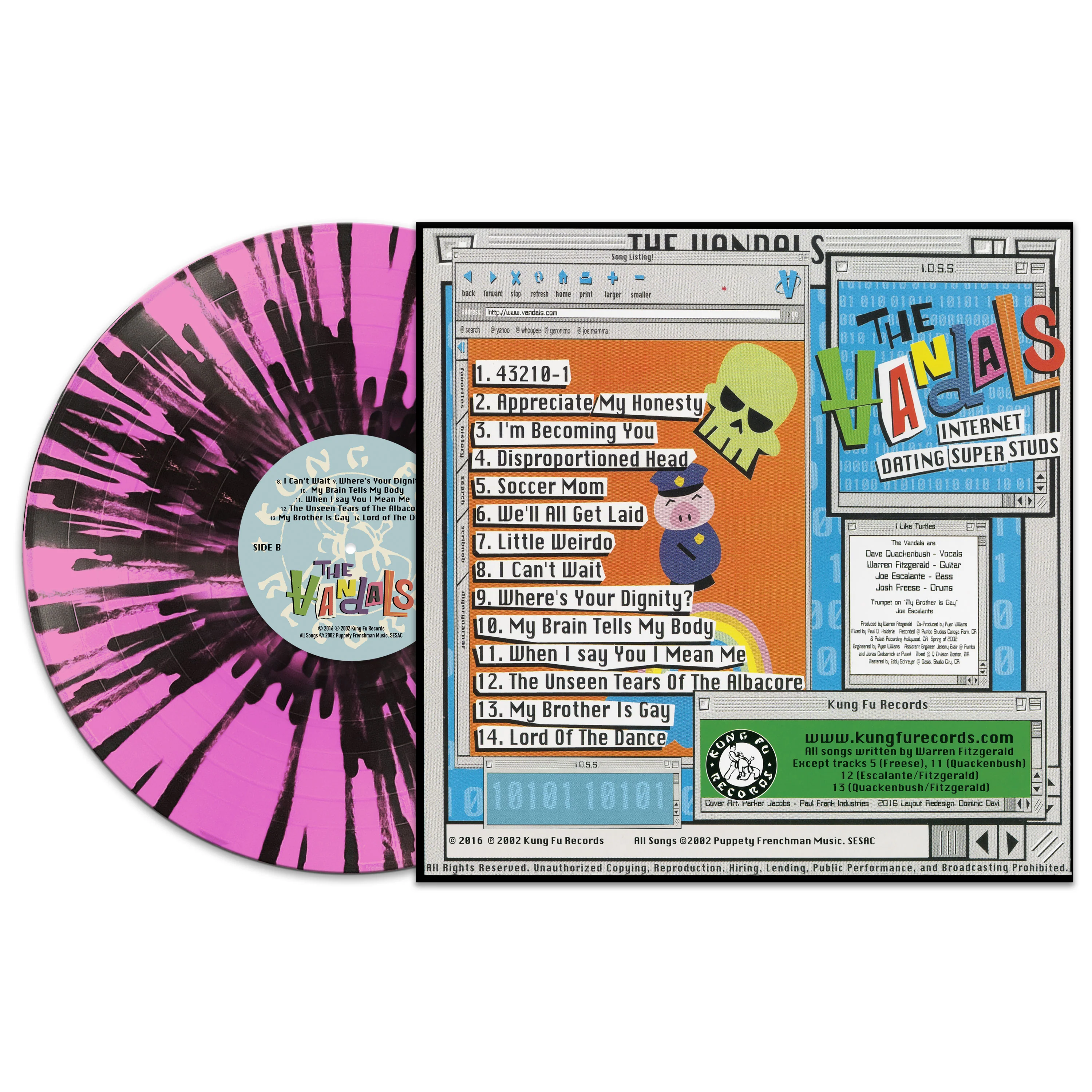 The Vandals - Internet Dating Super Studs (Pink-Black Splatter Vinyl) - Image 2
