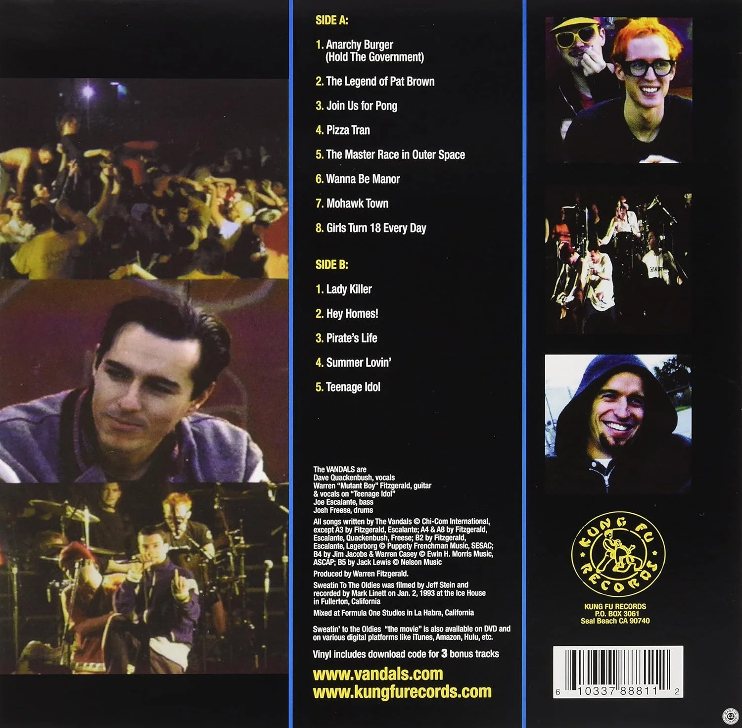 The Vandals - Sweatin' To The Oldies: The Vandals Live (LP) - Image 2