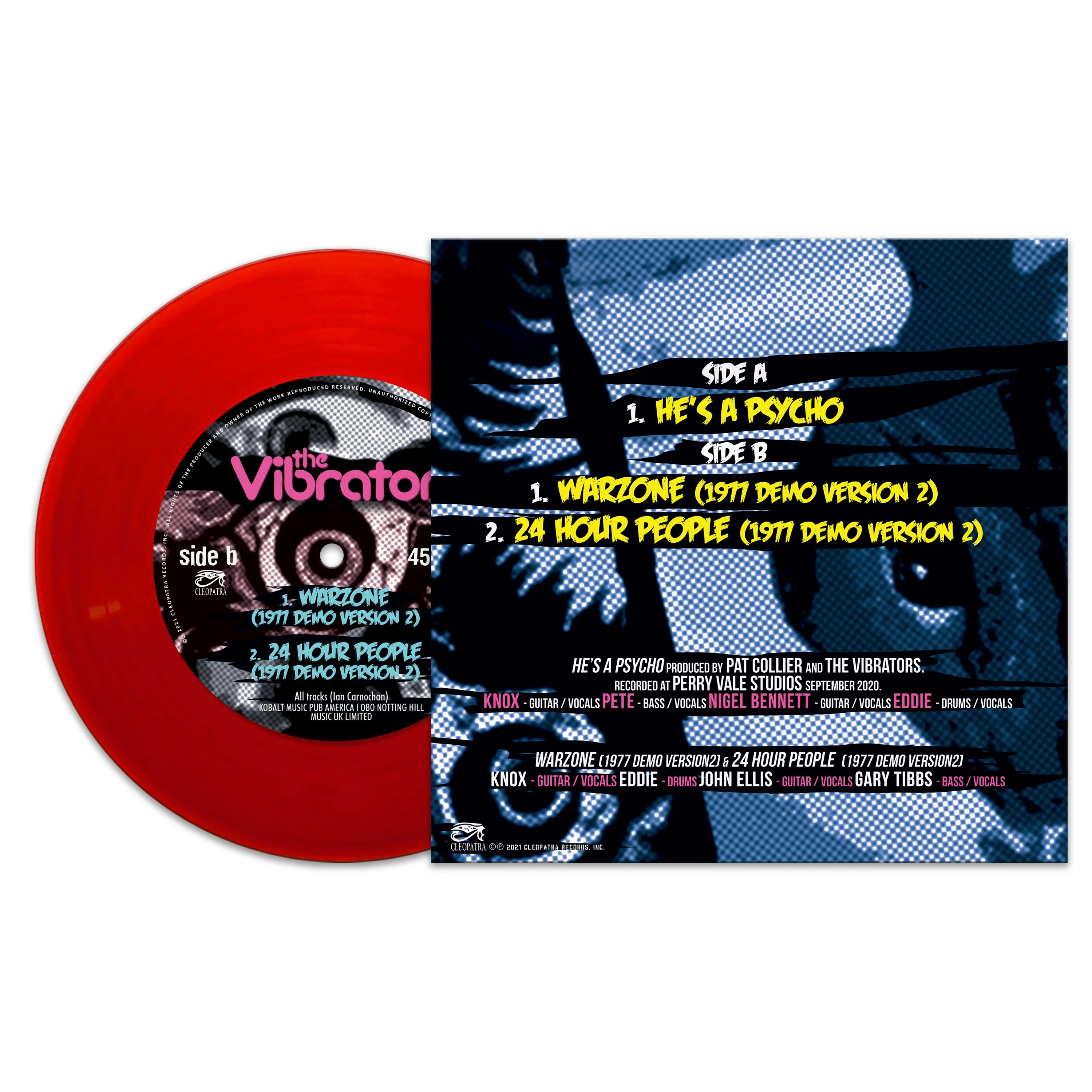 The Vibrators - He's A Psycho (Limited Edition 7" Red Vinyl) - Image 2