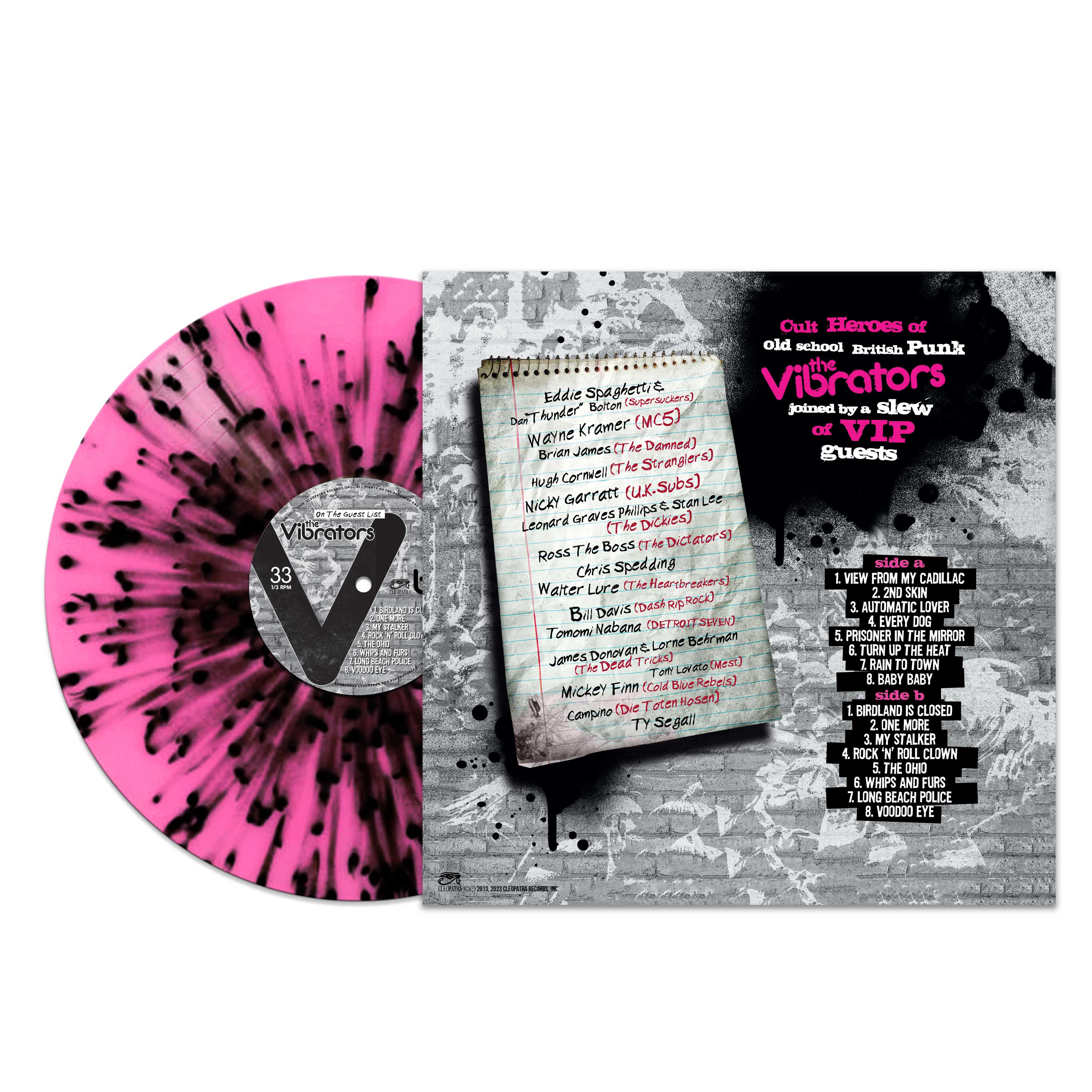 The Vibrators - On The Guest List (Pink-Black Splatter Vinyl) - Image 2