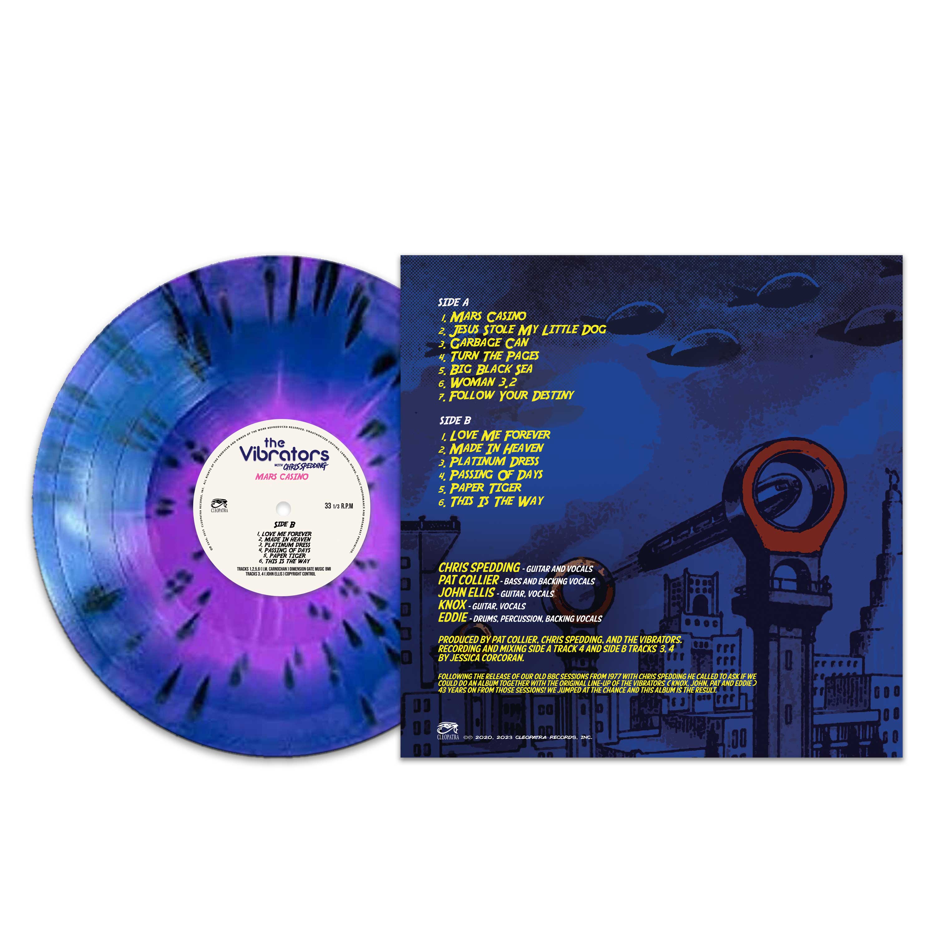 The Vibrators with Chris Spedding - Mars Casino (Purple-Blue Haze Splatter Vinyl) - Image 2
