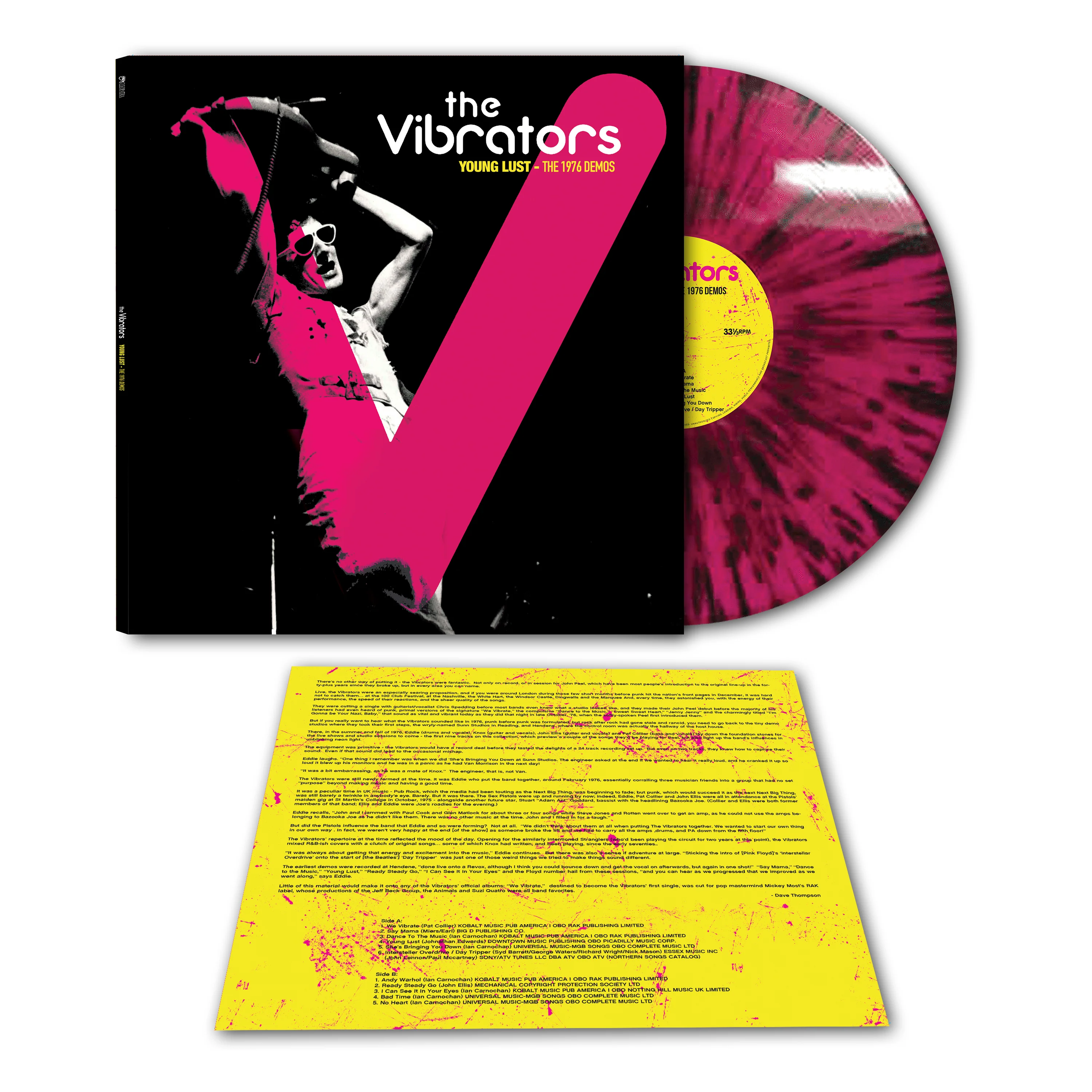 The Vibrators - Young Lust - The 1976 Demos (Pink-Black Splatter Vinyl) - Image 2