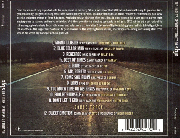 The World's Greatest Tribute To Styx (CD) - Image 2
