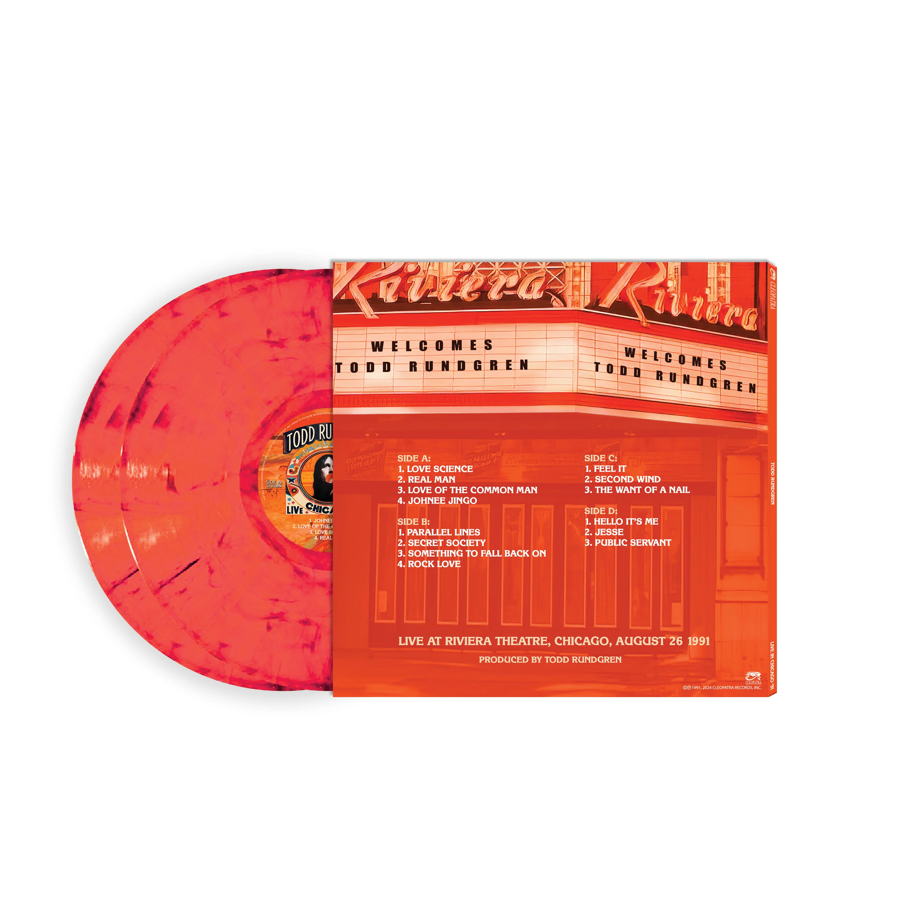 Todd Rundgren - Live in Chicago '91 (Red Marble Double Vinyl) - Image 2
