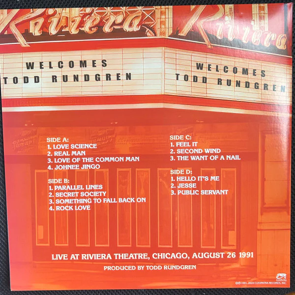 Todd Rundgren - Live in Chicago '91 (Red Marble Double Vinyl) - Image 3