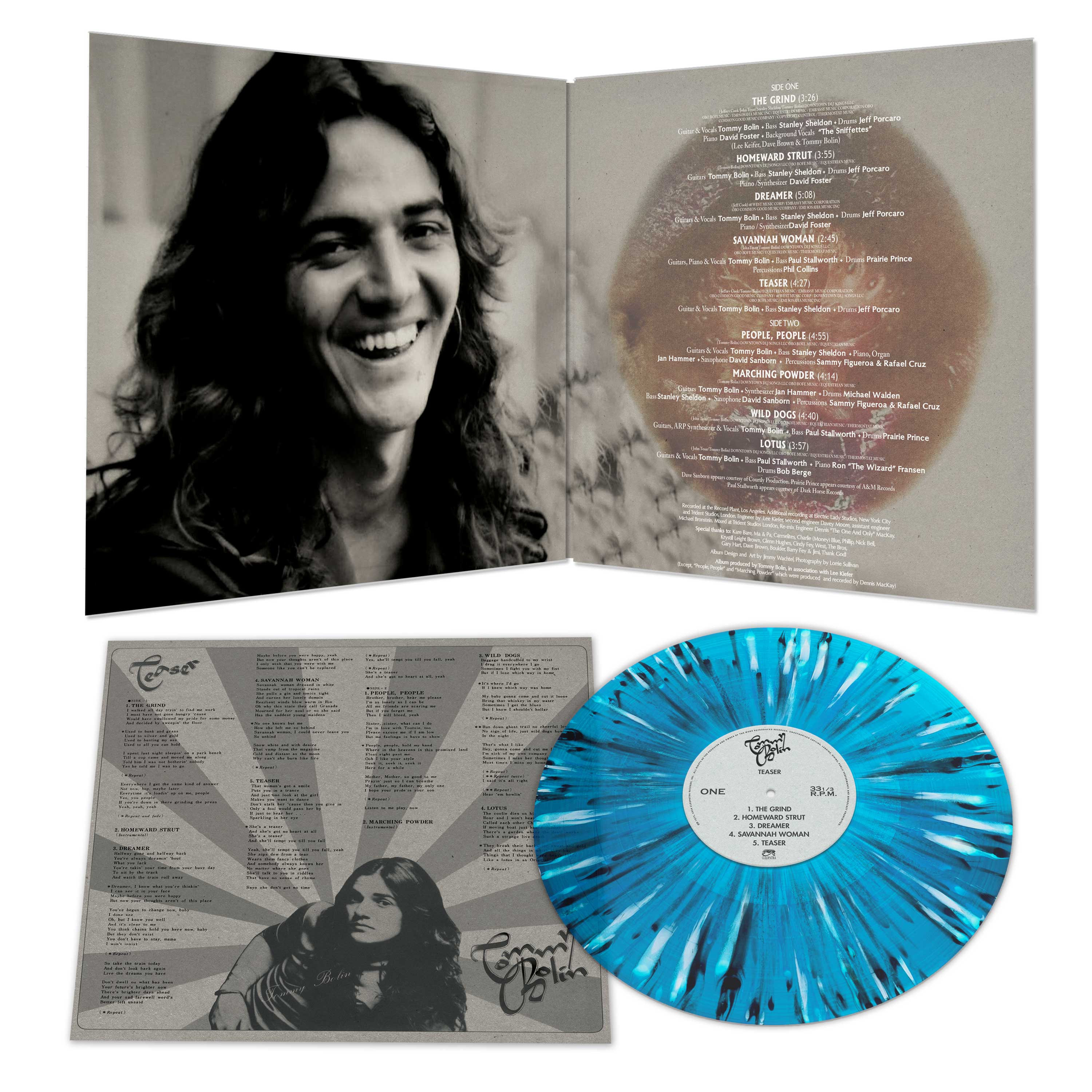 Tommy Bolin - Teaser (Black-Blue-White Splatter Vinyl) - Image 3