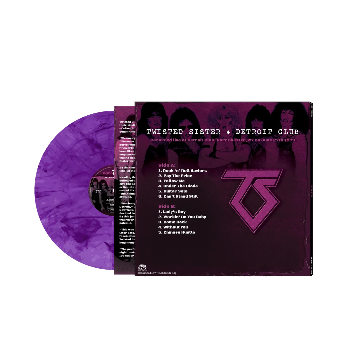 Twisted Sister - Detroit Club 1979 (Purple Marble Vinyl LP) - Image 2