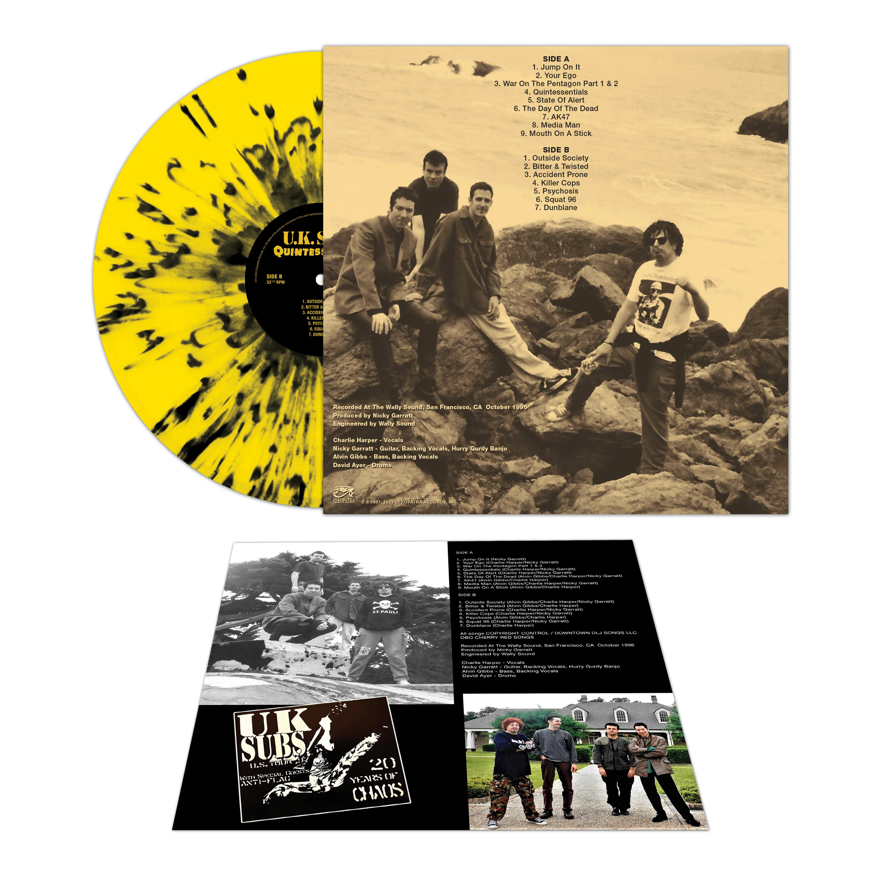 UK Subs - Quintessentials (Yellow-Black Splatter Vinyl) - Image 3