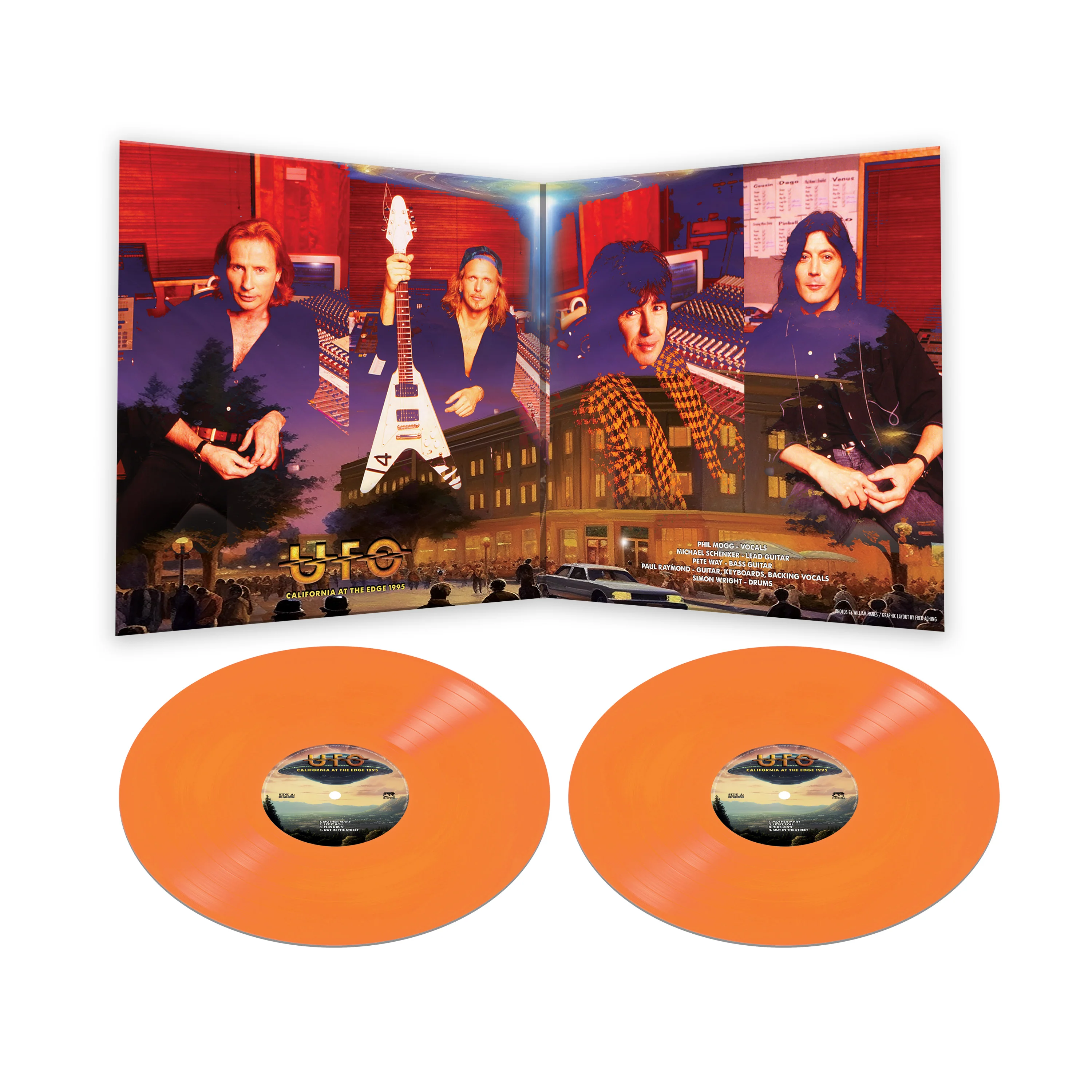 UFO - California At The Edge 1995 (Orange Double Vinyl) - Image 2