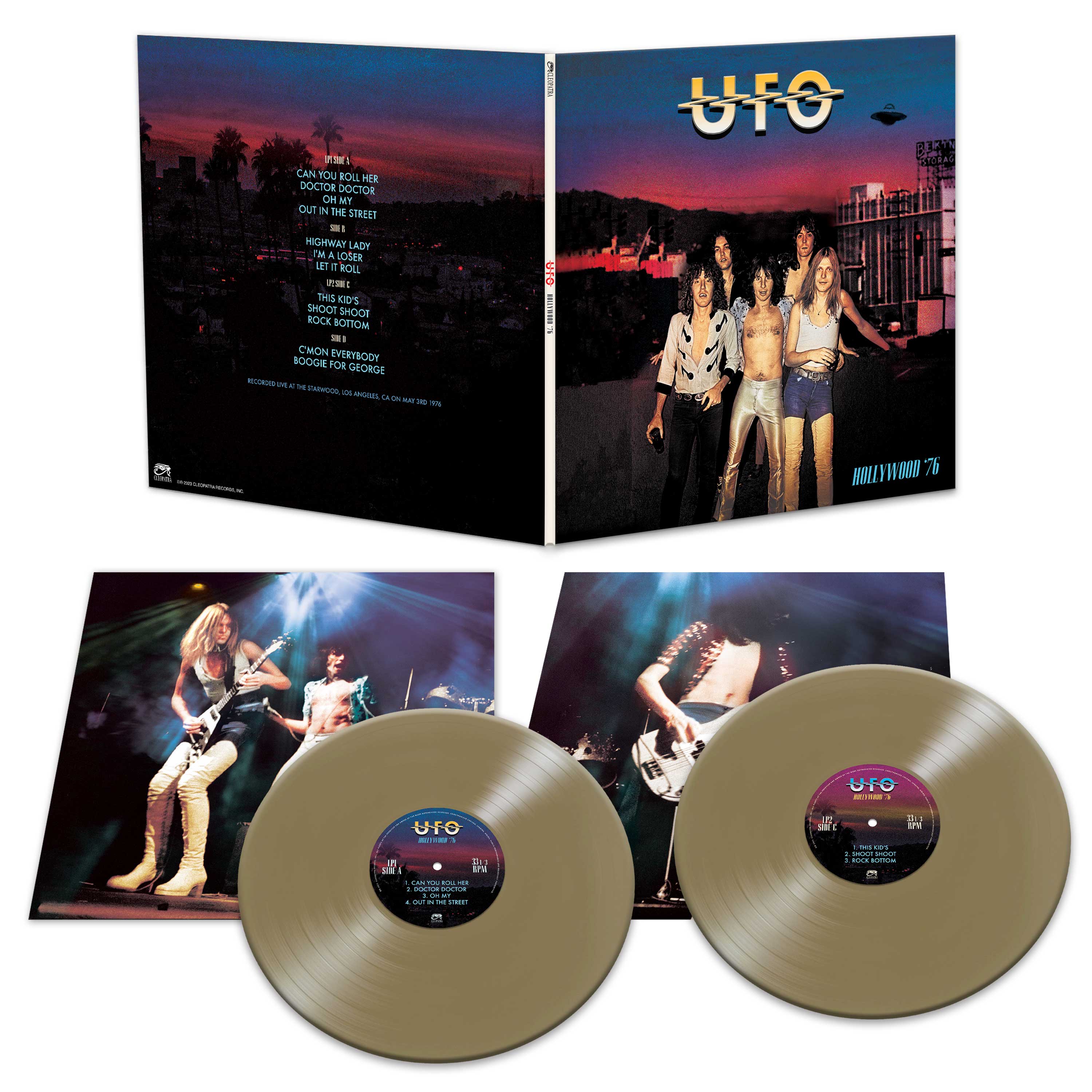 UFO - Hollywood '76 (Gold Double Vinyl) - Image 2