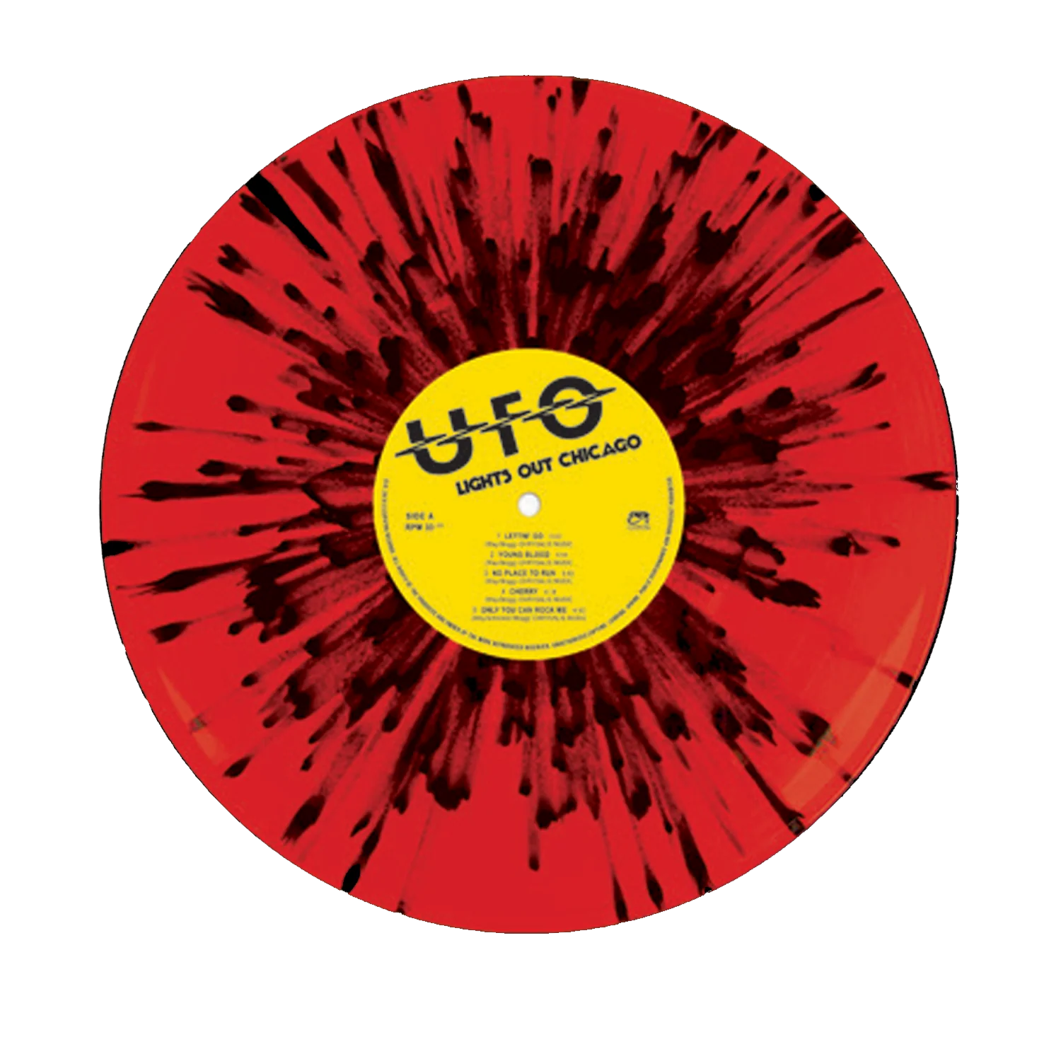 UFO - Lights Out Chicago (Red-Black Splatter Vinyl) - Image 2