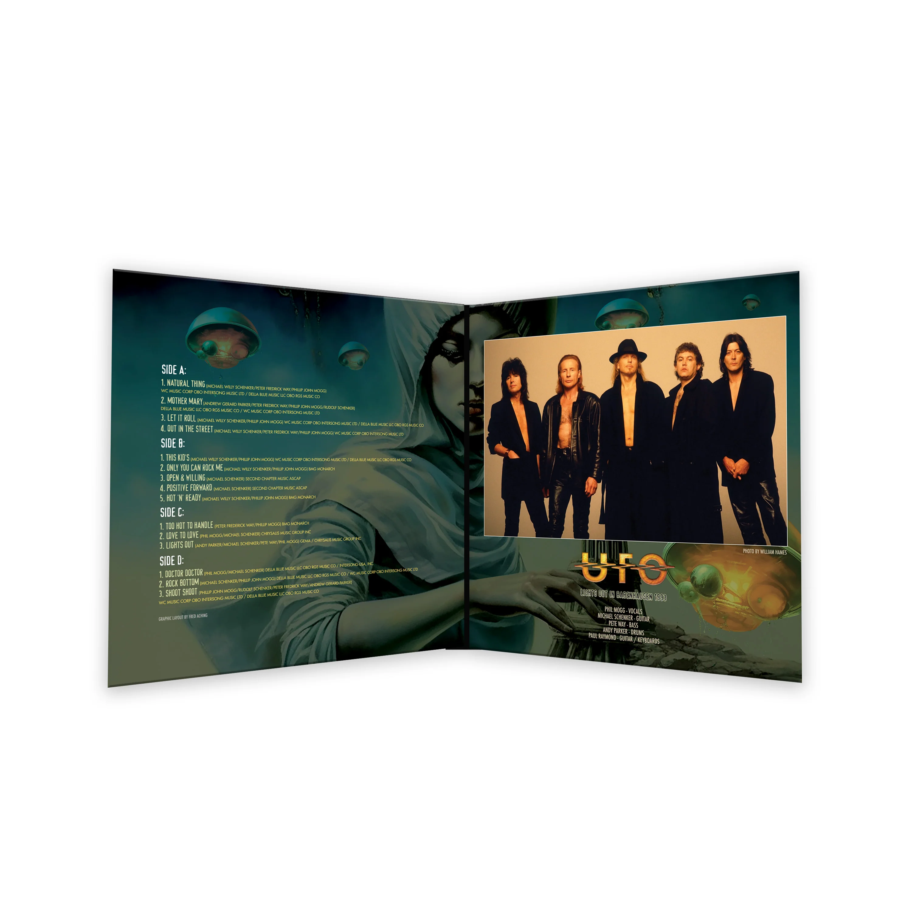 UFO - Lights Out In Babenhausen 1993 (Coke Bottle Green Double Vinyl) - Image 2