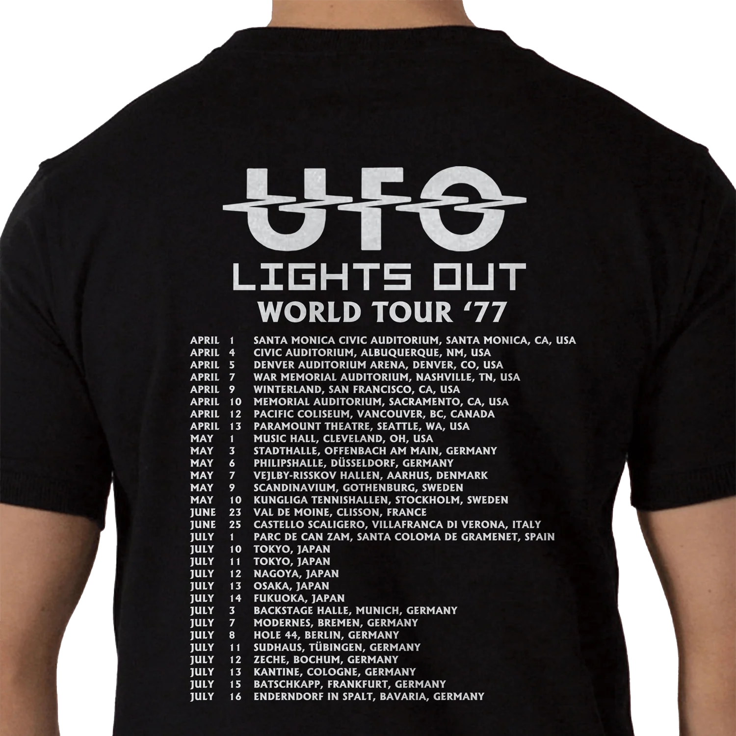 UFO - Lights Out - World Tour '77 (T-Shirt) - Image 2