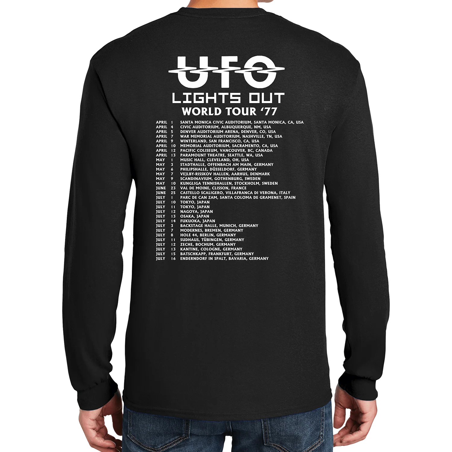 UFO - Lights Out - World Tour '77 (T-Shirt) - Image 3