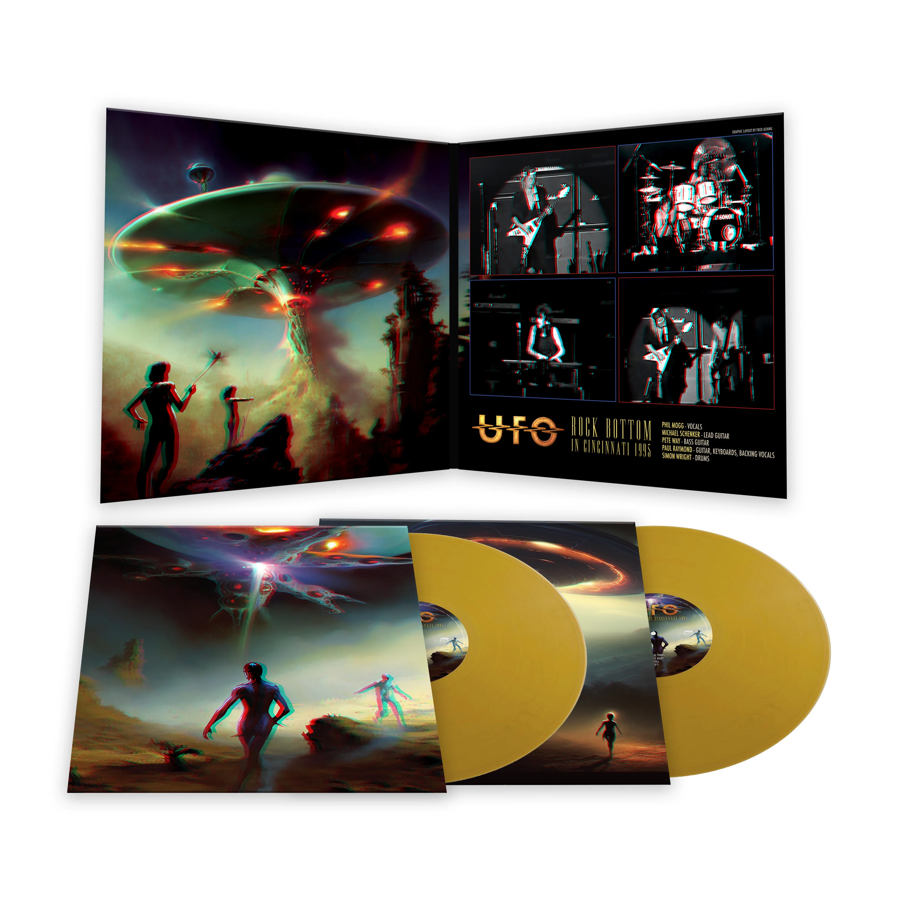 UFO - Rock Bottom In Cincinnati 1995 (Gold Double Vinyl) - Image 2