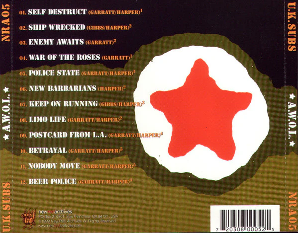 UK Subs - A.W.O.L. (CD) - Image 2
